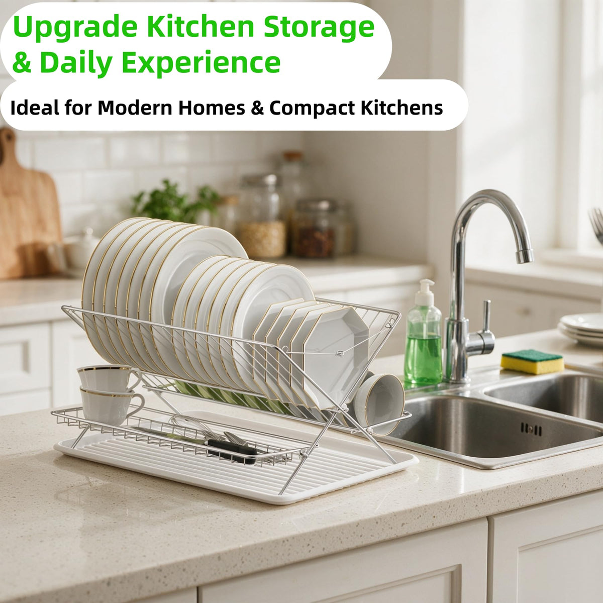 Stainless Steel Foldable Dish Drying Rack
