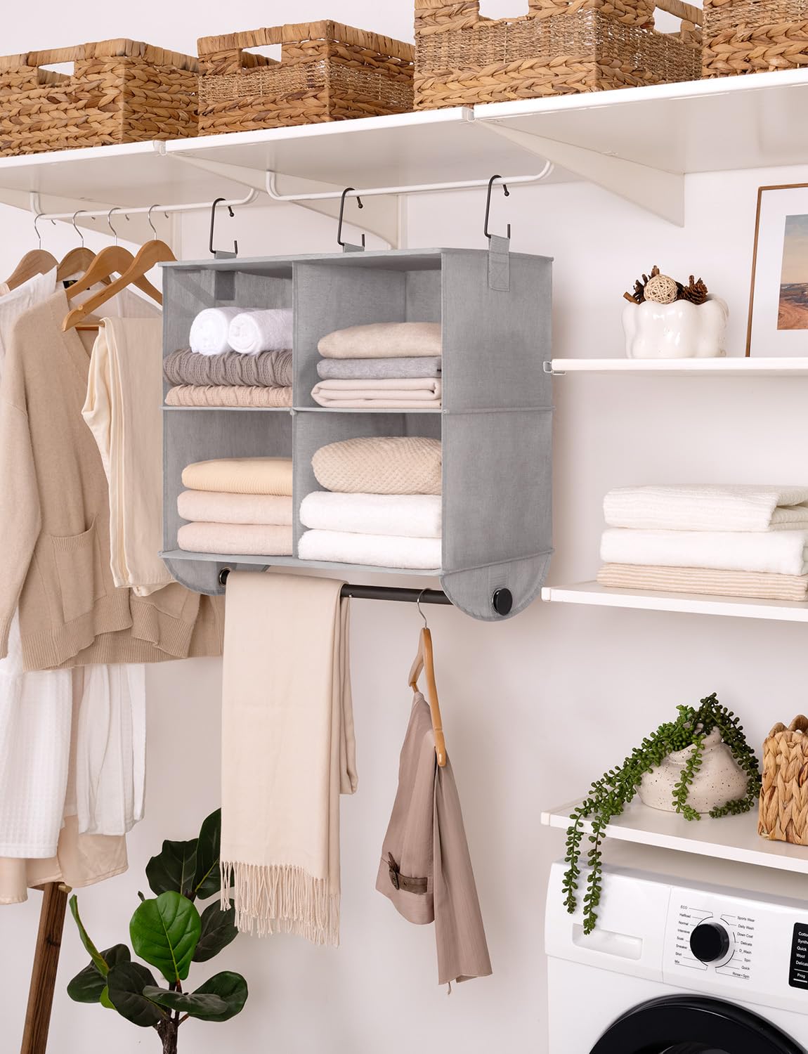 Hanging Closet Organizer with Rod