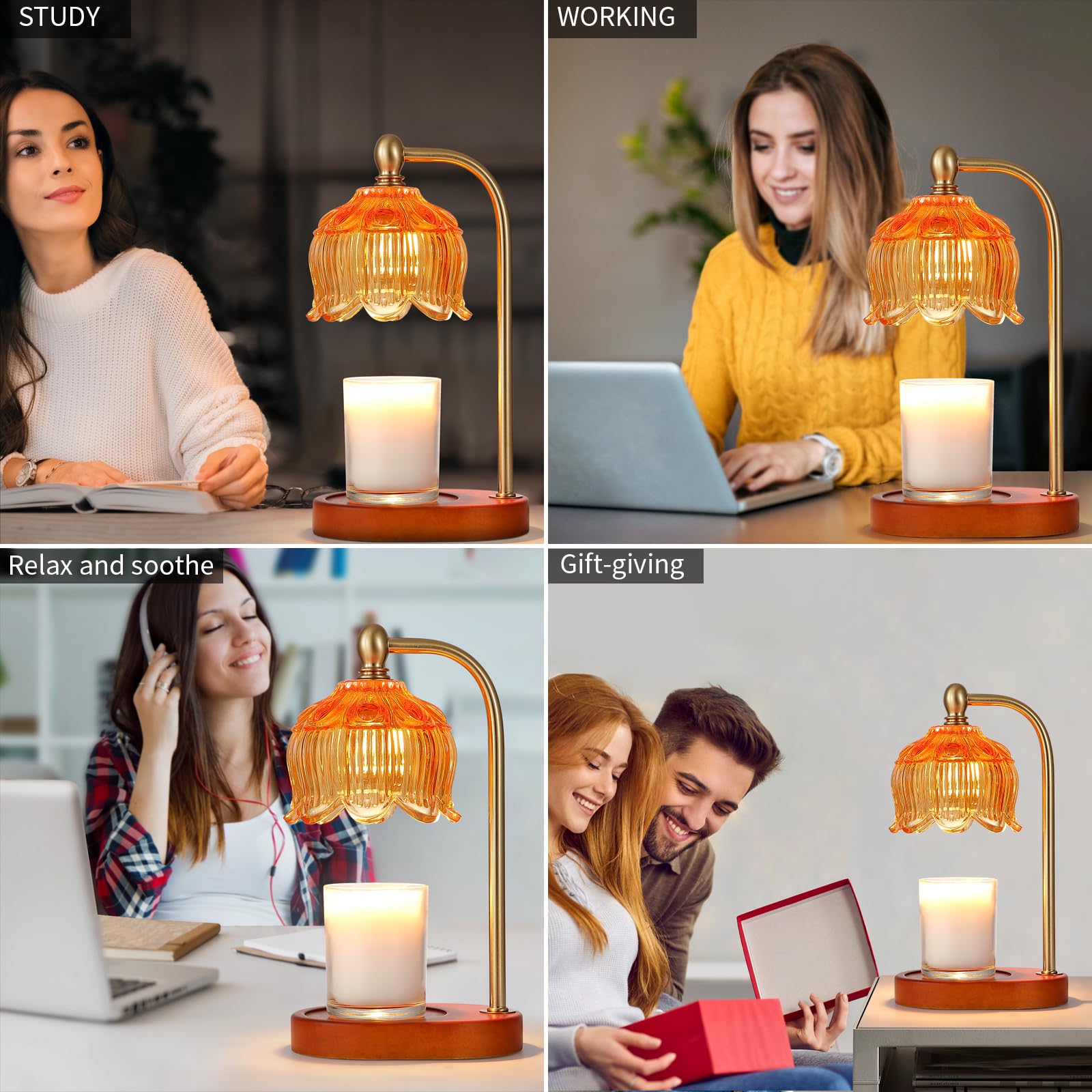 Candle Warmer Lamp with Timer and Dimmer