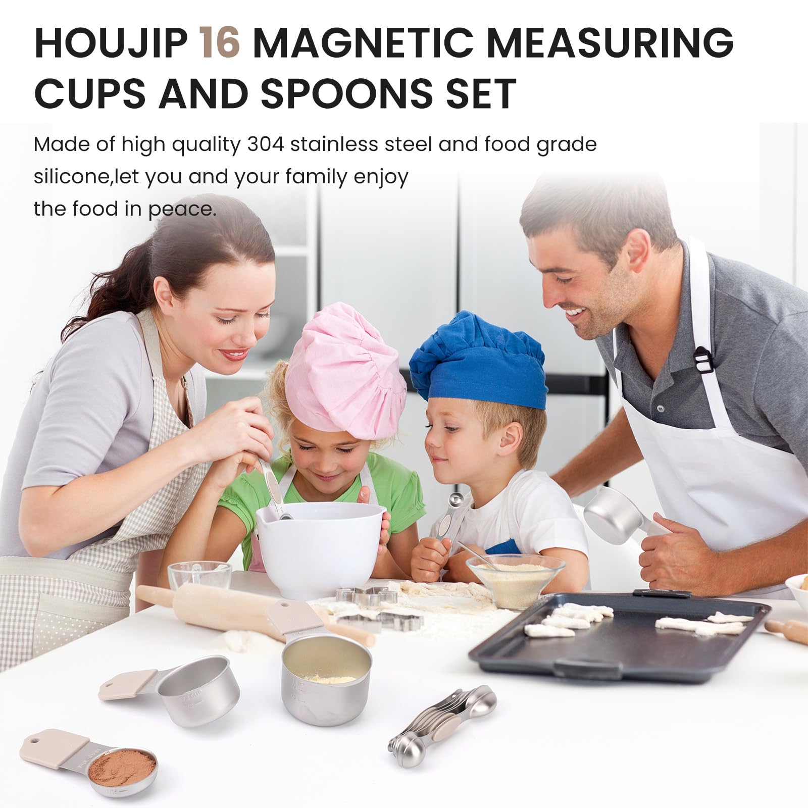 Magnetic Measuring Cups and Spoons Set (16 Count)