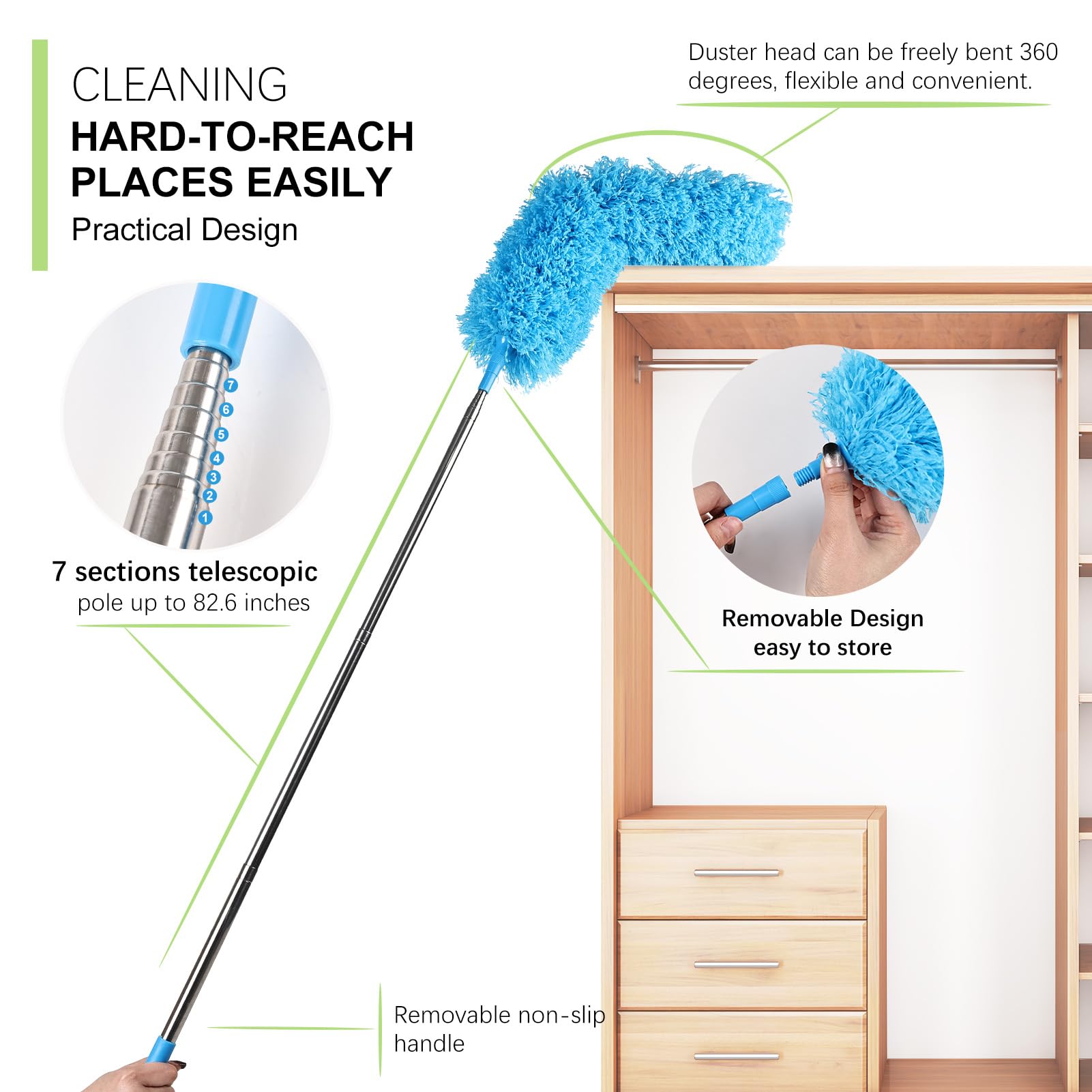 4PCS Microfiber Duster Kit (4 Count)