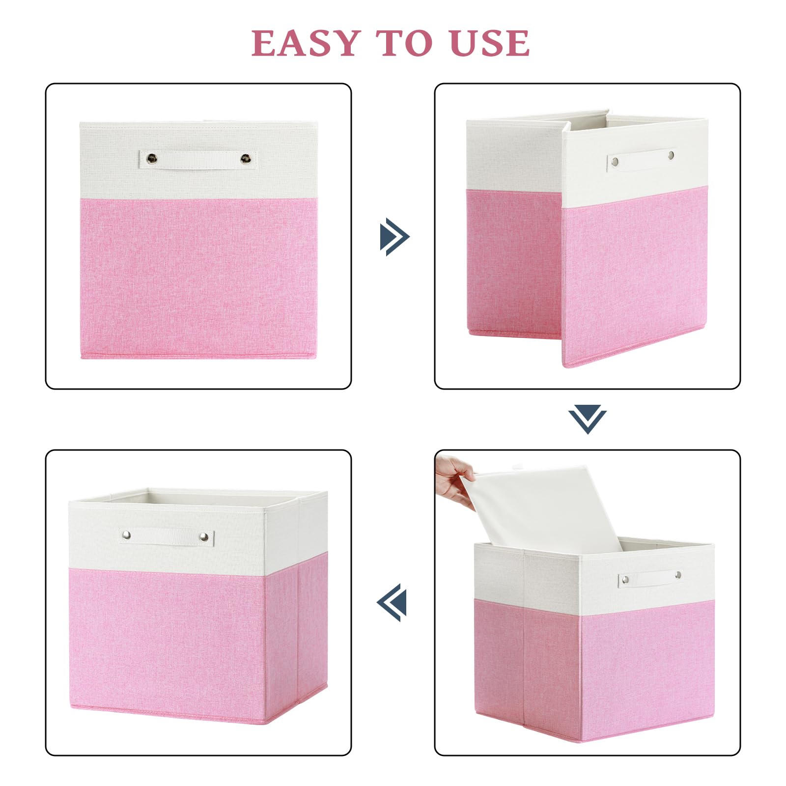 13x13x13 Storage Cube Bins 4 Pack