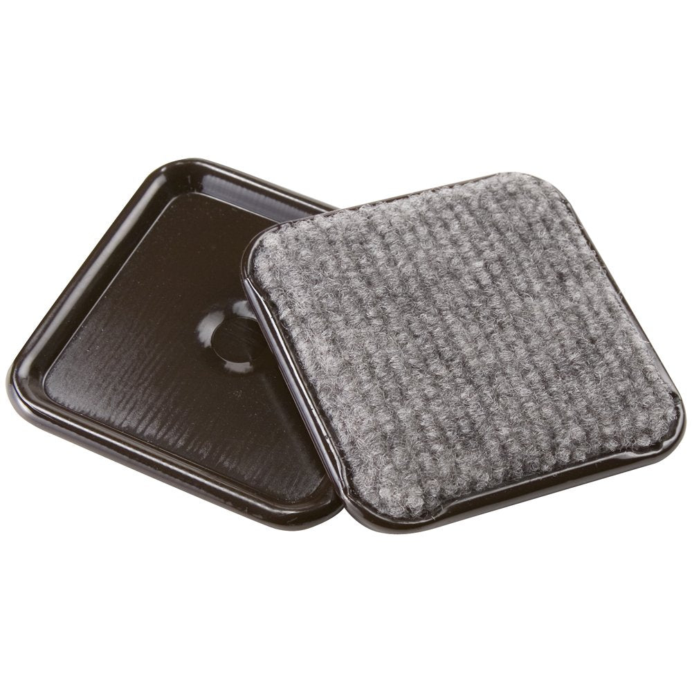 2-1/2" Square Reusable Carpet Bottom Furniture Caster Cups for Office Chairs, Desks, and Carts, Furniture Wheel Caster Cups for Carpet and Hardwood Surfaces, 12-Pack, Brown/Gray (2 Count)