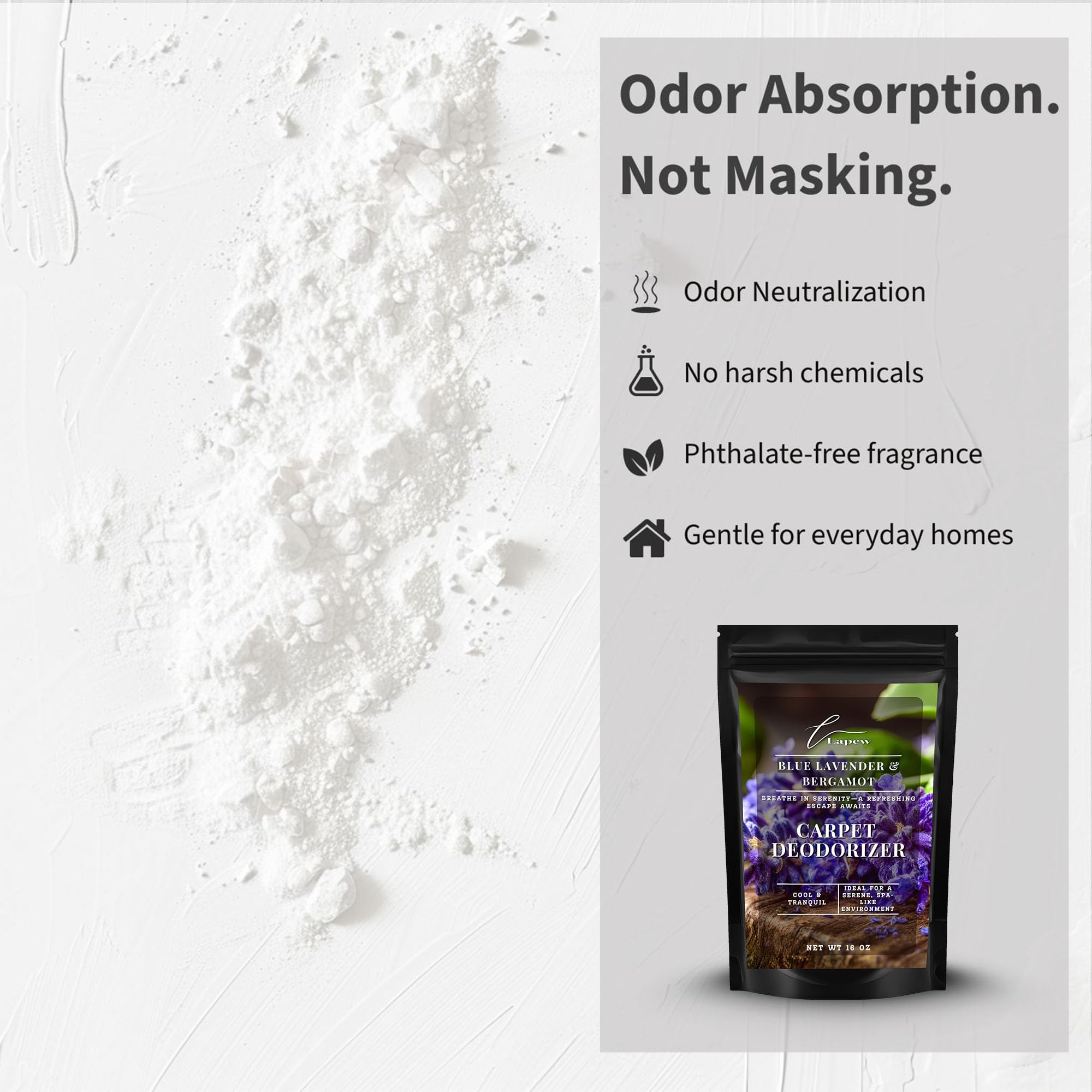 Blue Lavender & Bergamot Carpet Deodorizer Powder (16 Ounce)