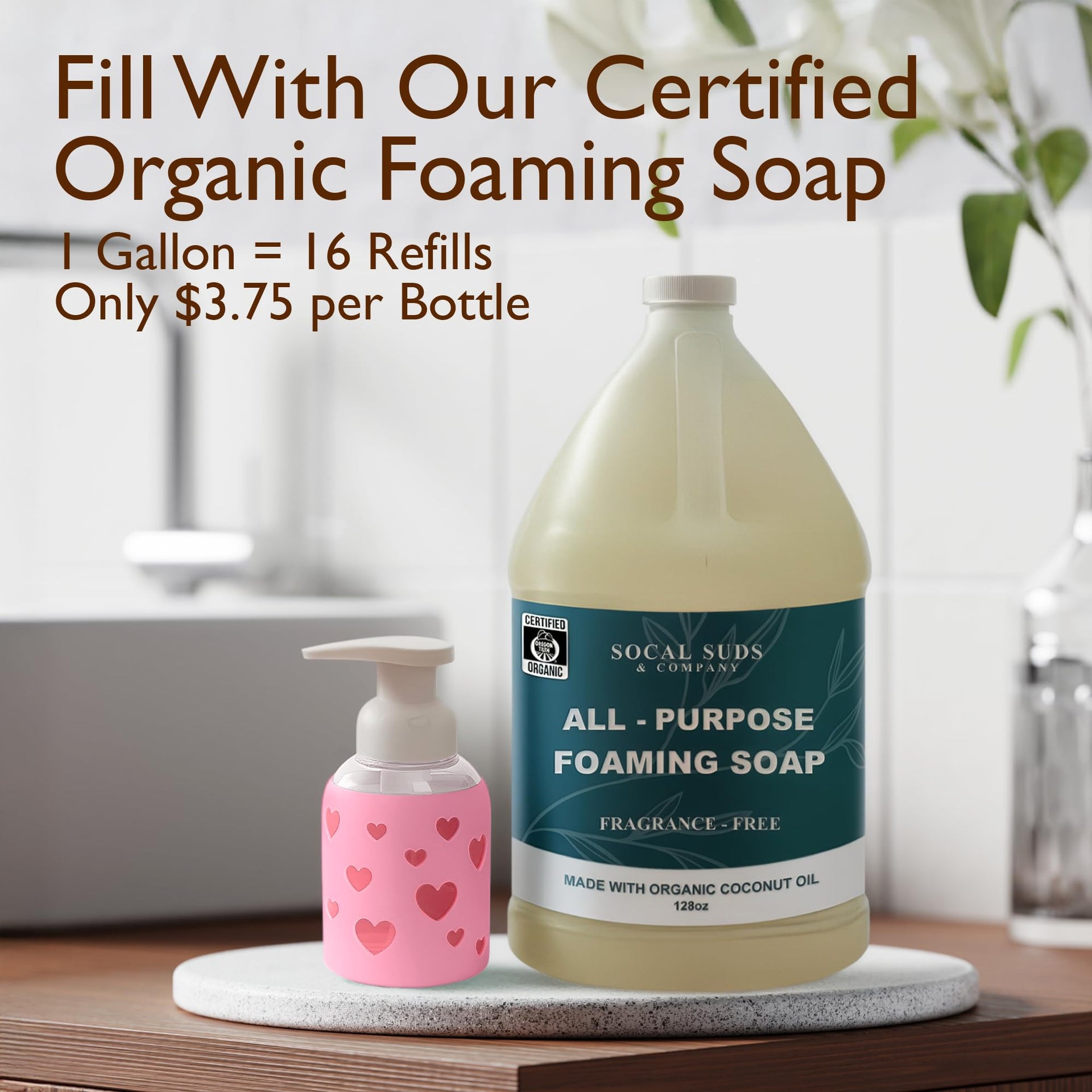 Foaming Hand Soap Dispenser Glass