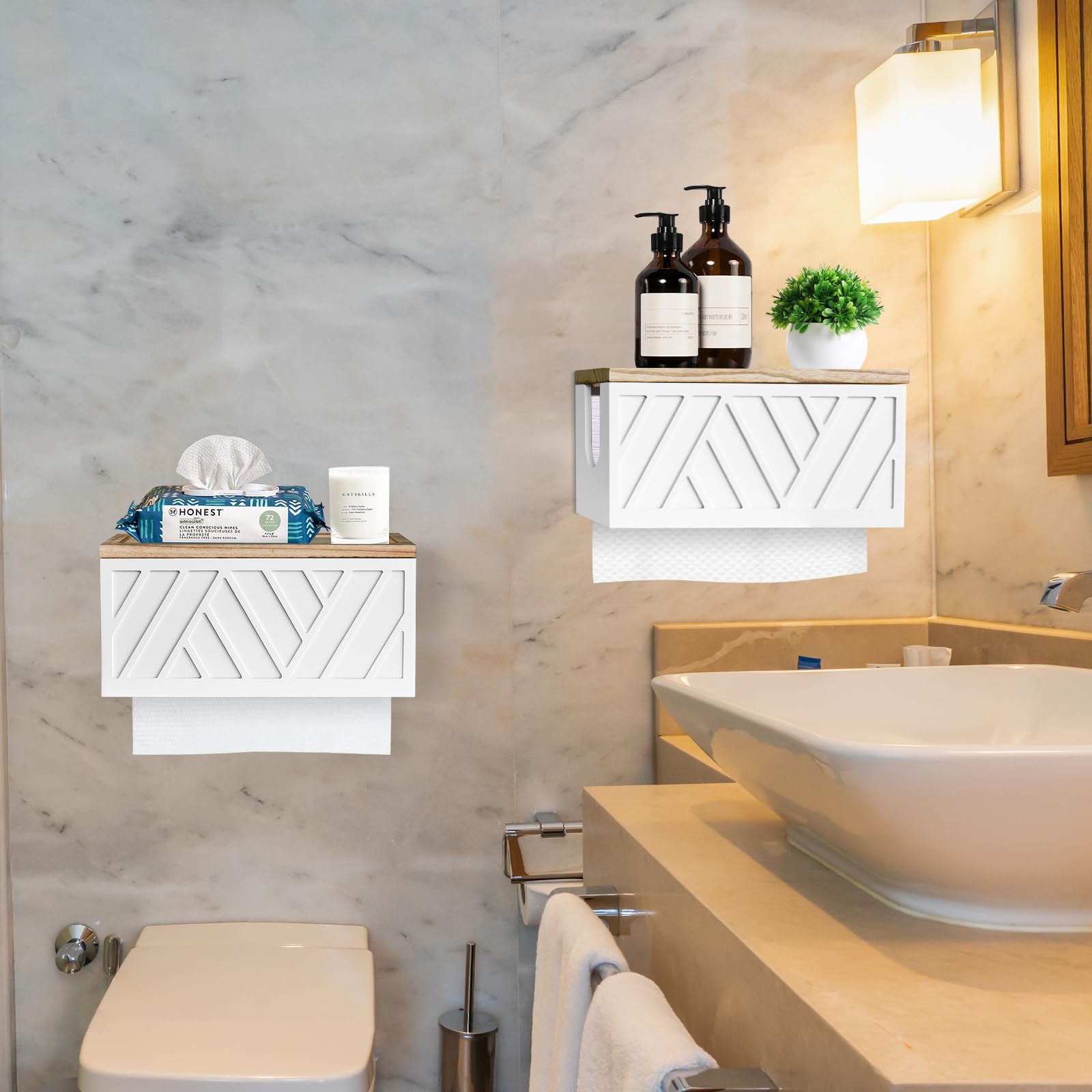Set of 2 Paper Towel Dispenser Wall Mount (2 Count)