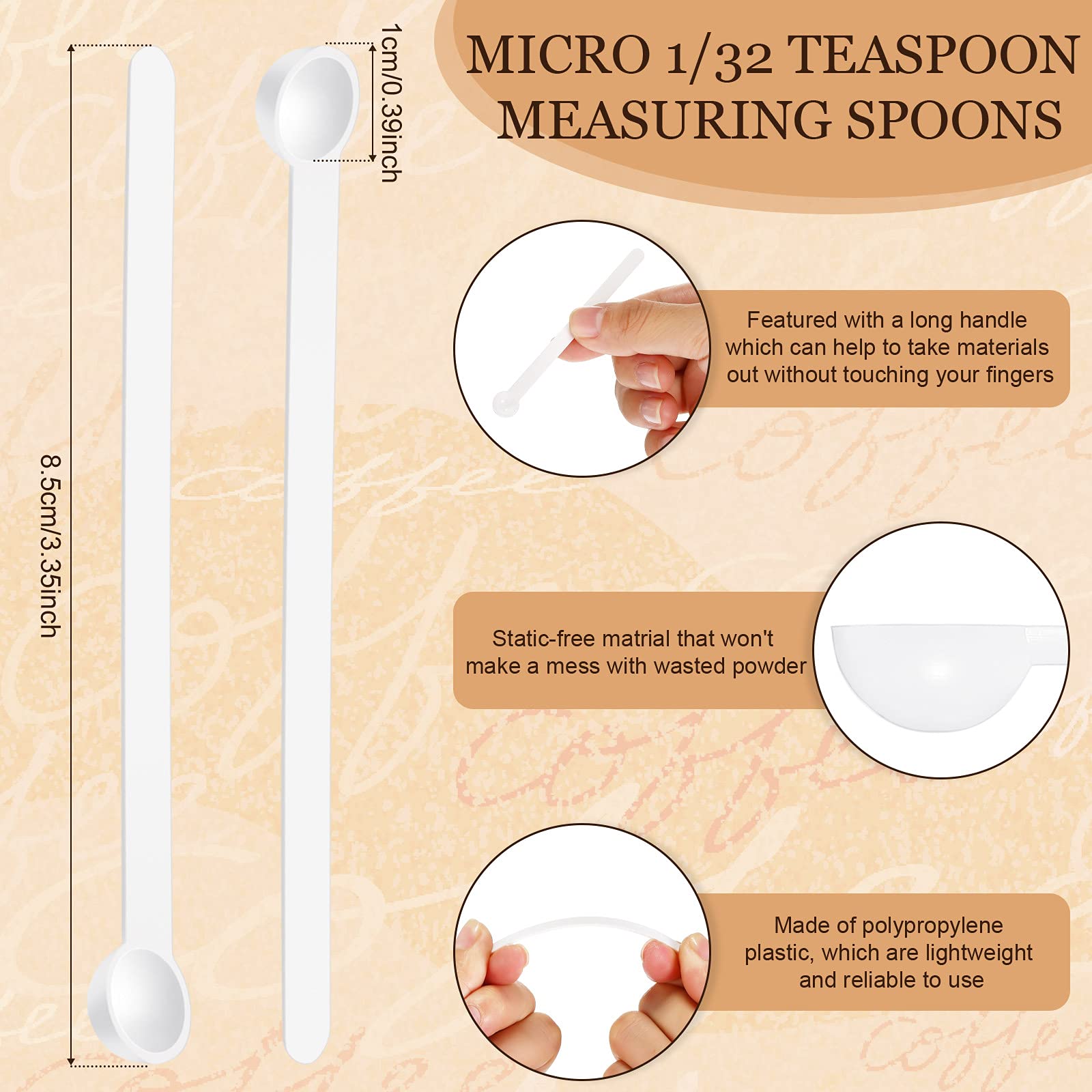 32 Pcs 1 32 Teaspoon Tiny Measuring Spoons Plastic