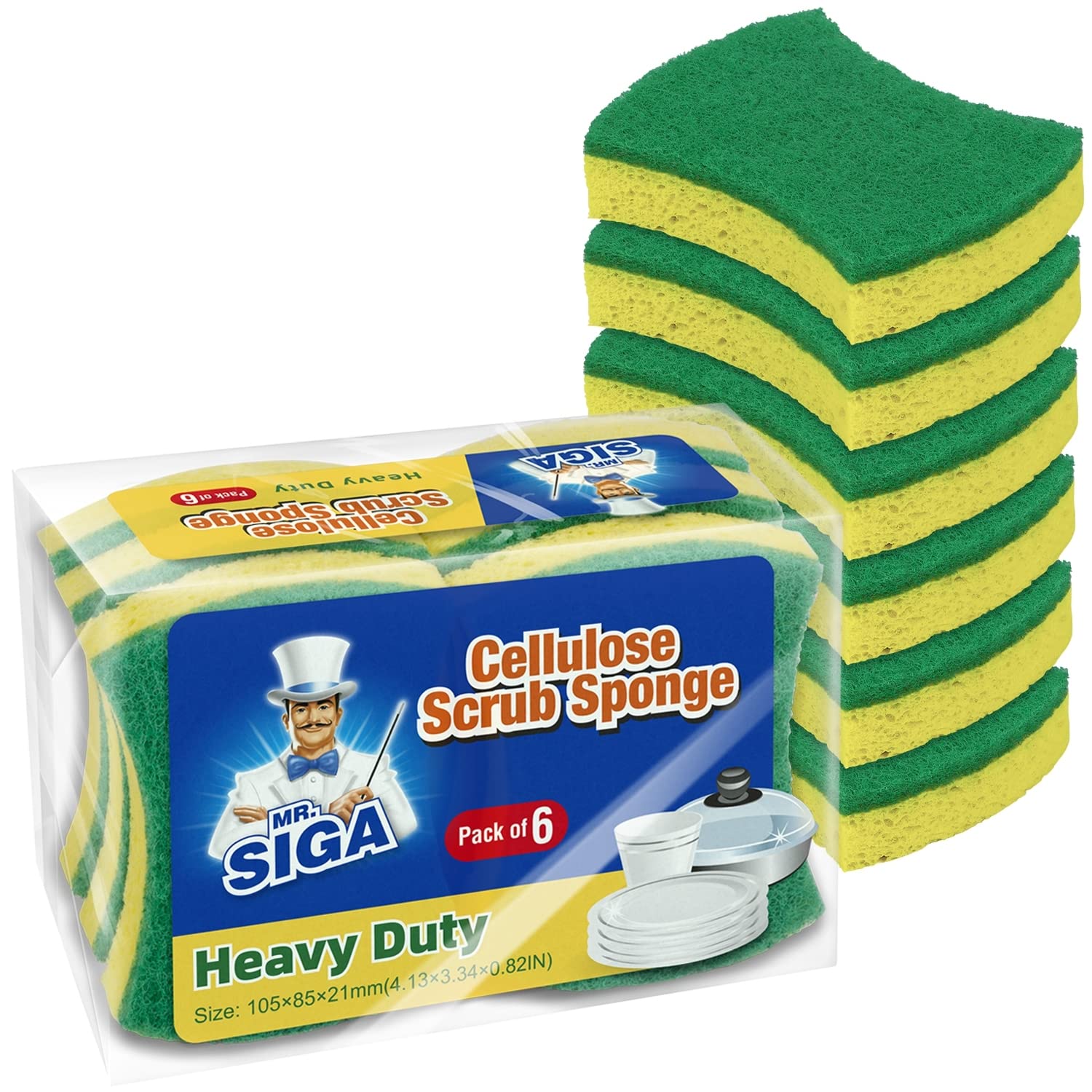 Heavy Duty Cellulose Scrub Sponge (12 Count)