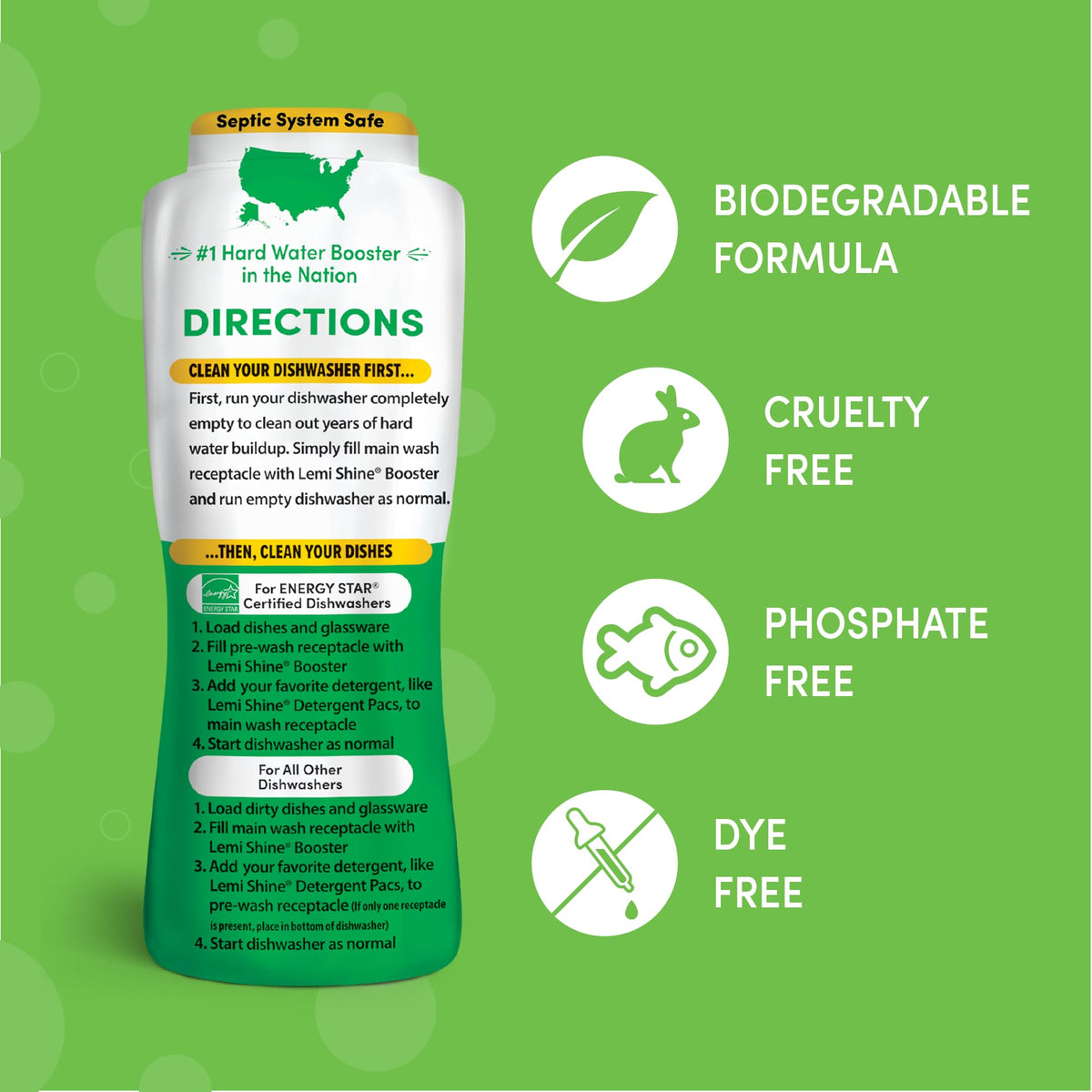 Natural Dish Detergent Booster (48 Ounce)