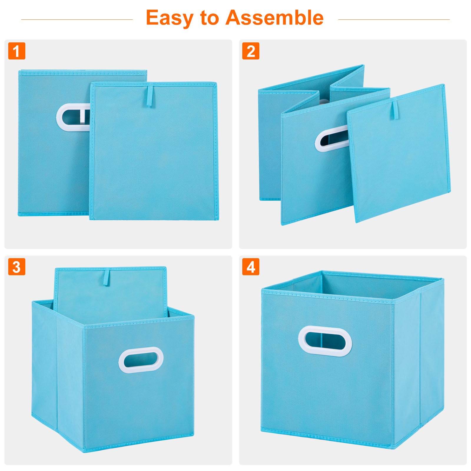 Fabric Storage Cubes Bins (6 Count)