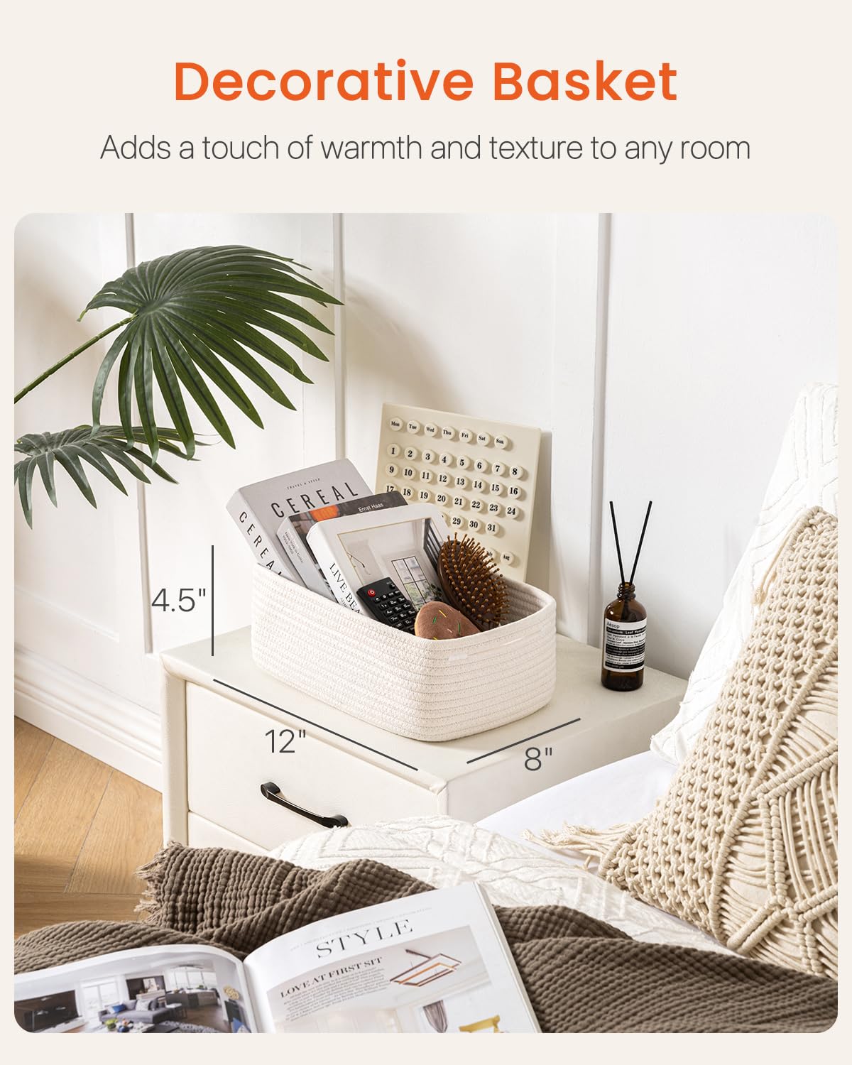 Small Woven Storage Basket for Organizing (3 Count)