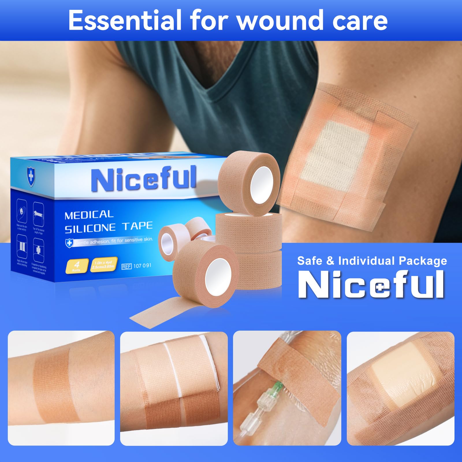 Silicone Medical Tape (4 Count)