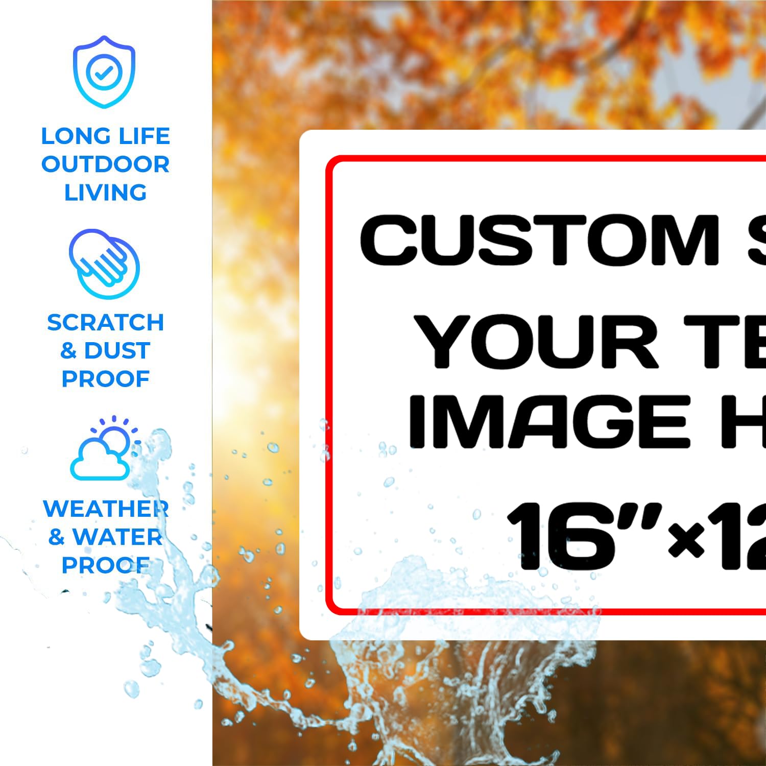 Custom Aluminum Weatherproof Metal Sign