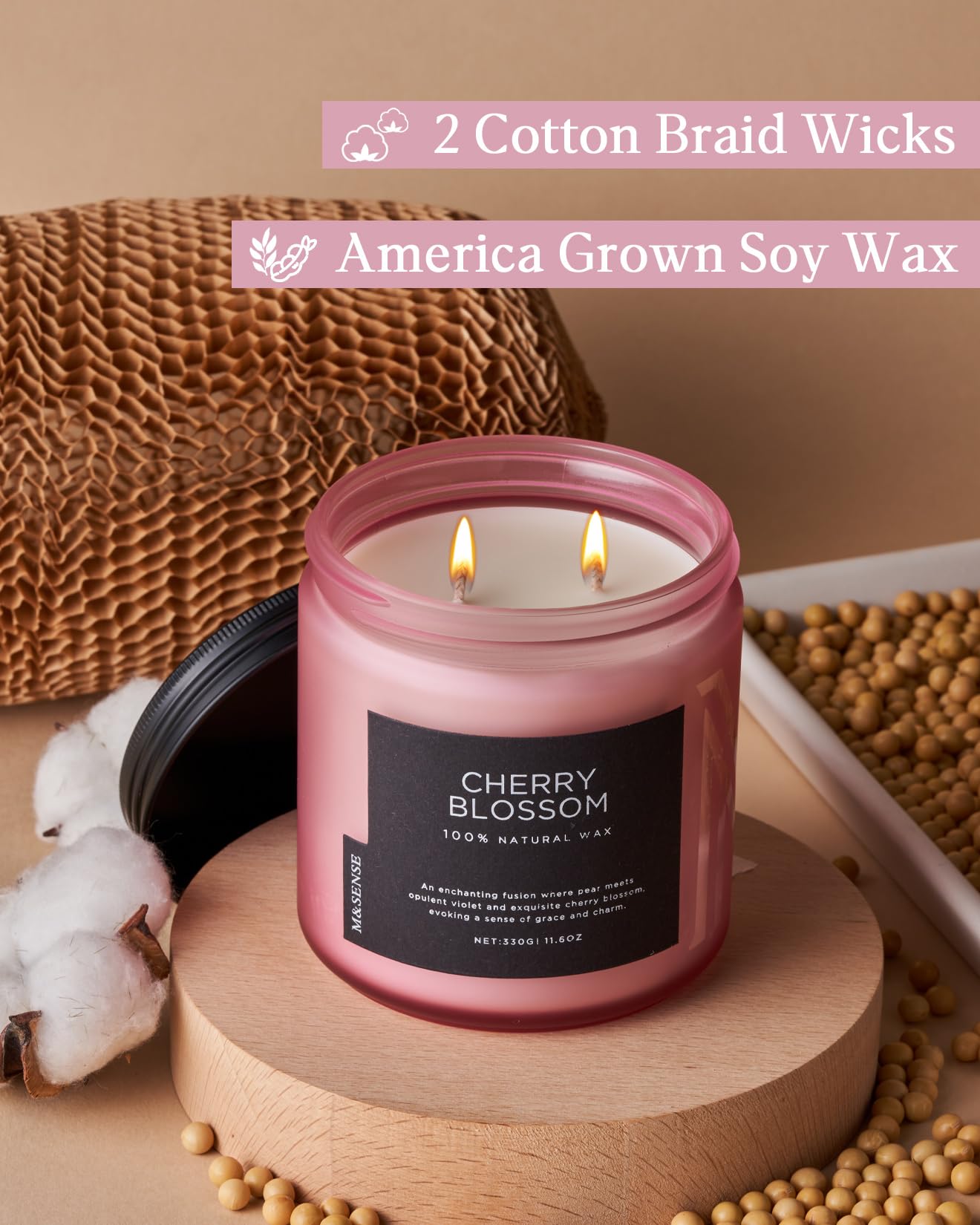 Cherry Blossom Home Scented Candles (11.6 Ounce)