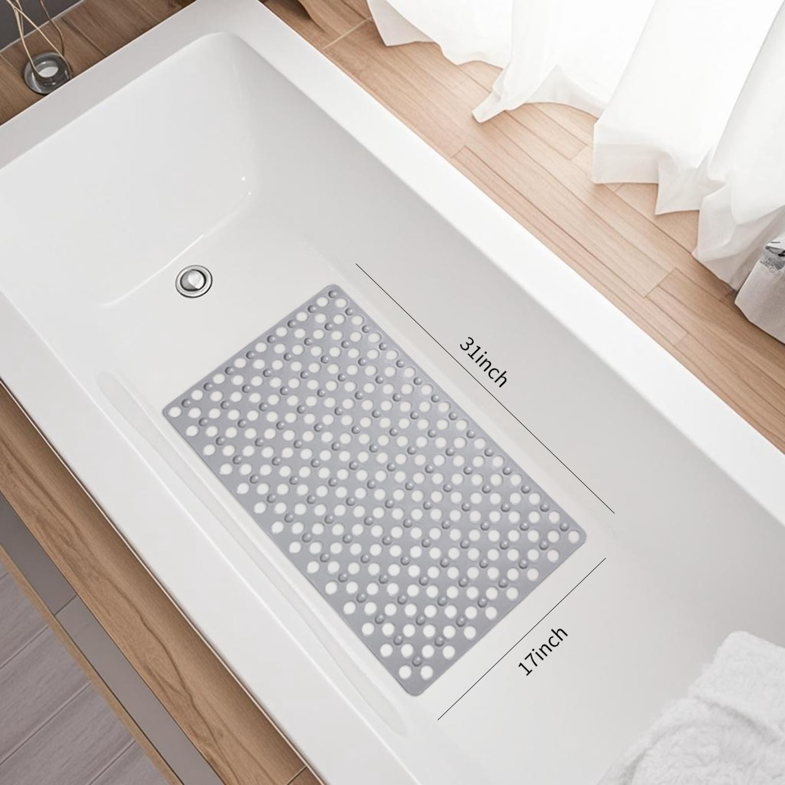 Non Slip Bathtub Mat and Shower Mat 31x17 inch