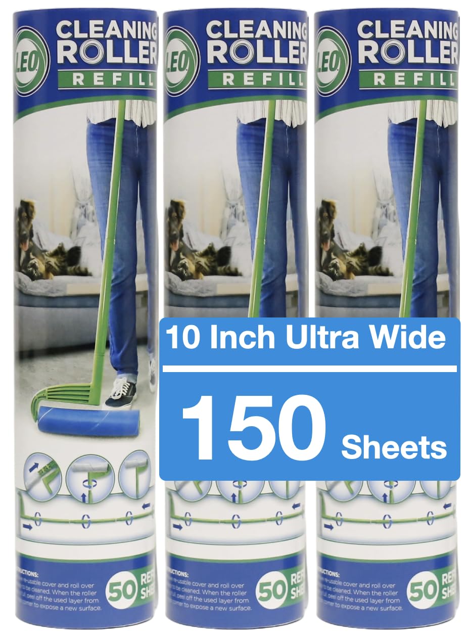 10 Inch Wide Lint Roller Refills (150 Count)