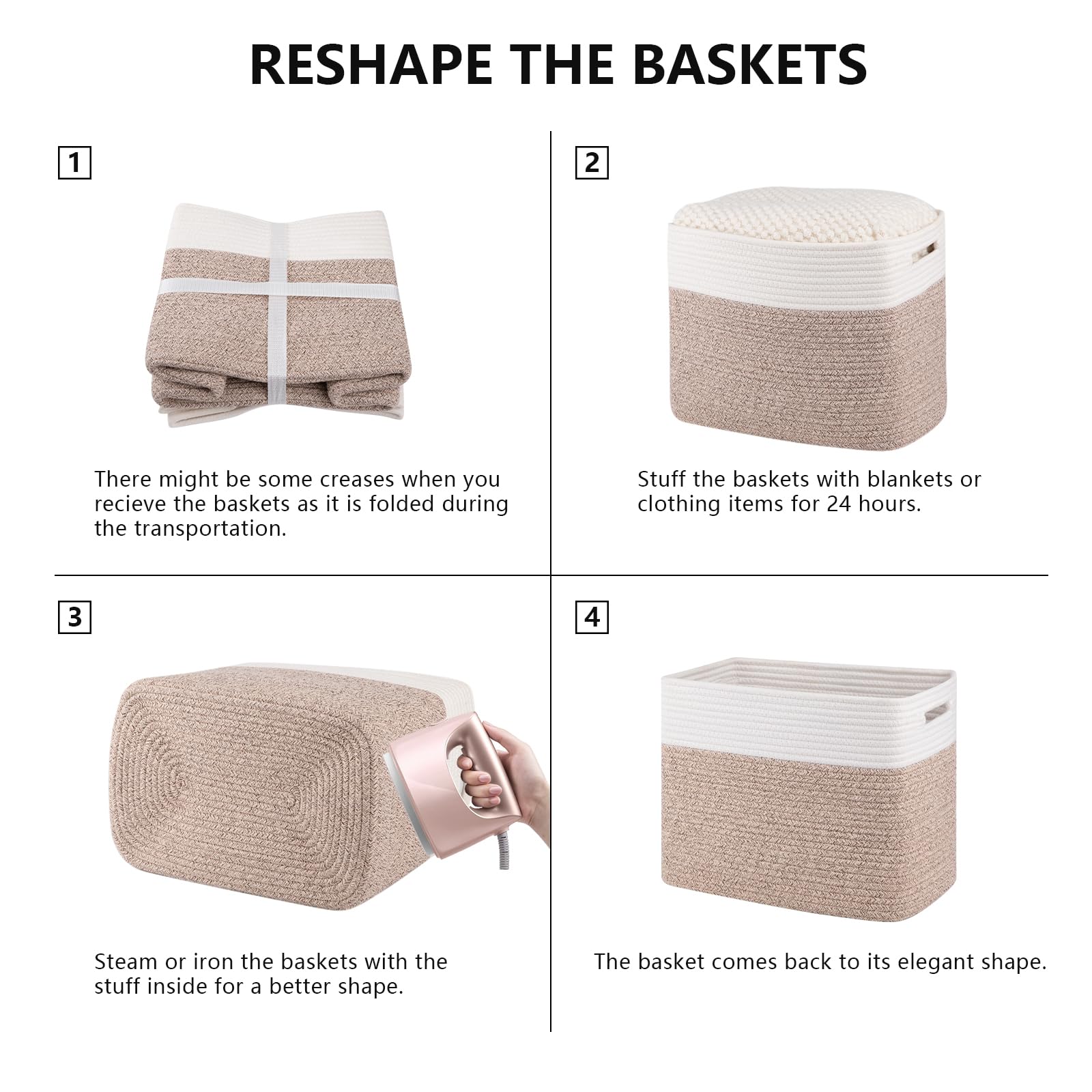 Storage baskets for Shelf (2 Count)