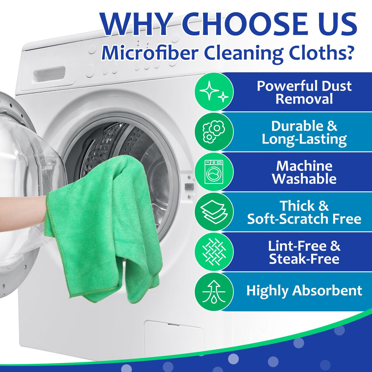 3 Pcs Extra Large Microfiber Cleaning Cloth 30" x 20" Washable Reusable Microfiber Towel Streak Free Lint Free Cloth for Cleaning Home Glass Office Window Bathrooms