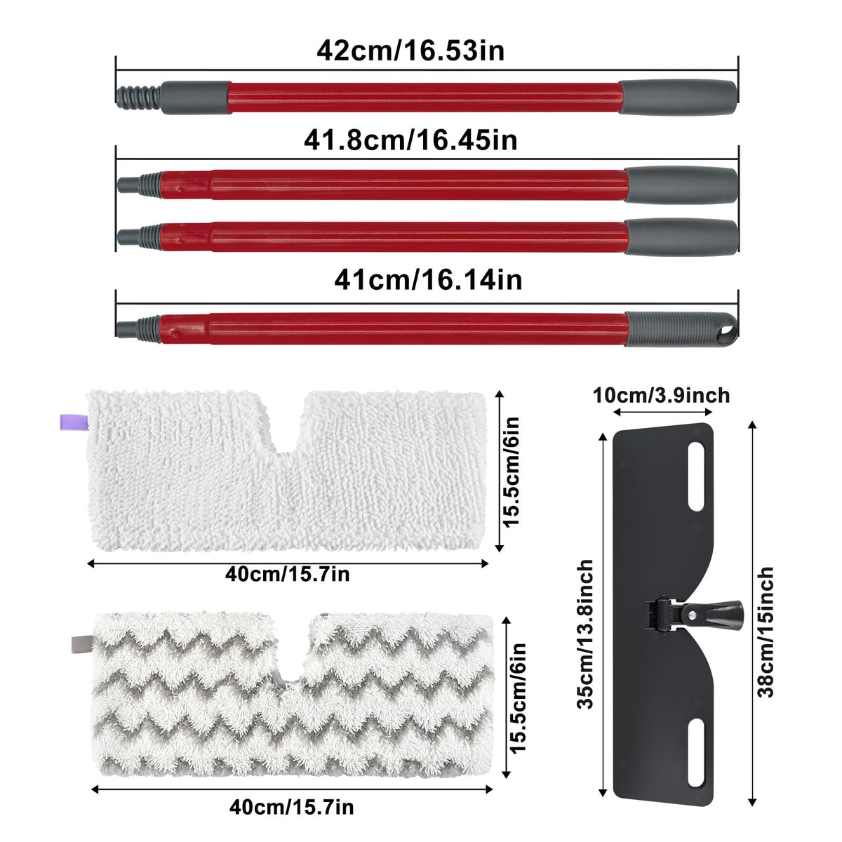 Mops for Floor Cleaning with 58" Long Handle and 4 Microfiber Mop Pads - ModHome Supplies