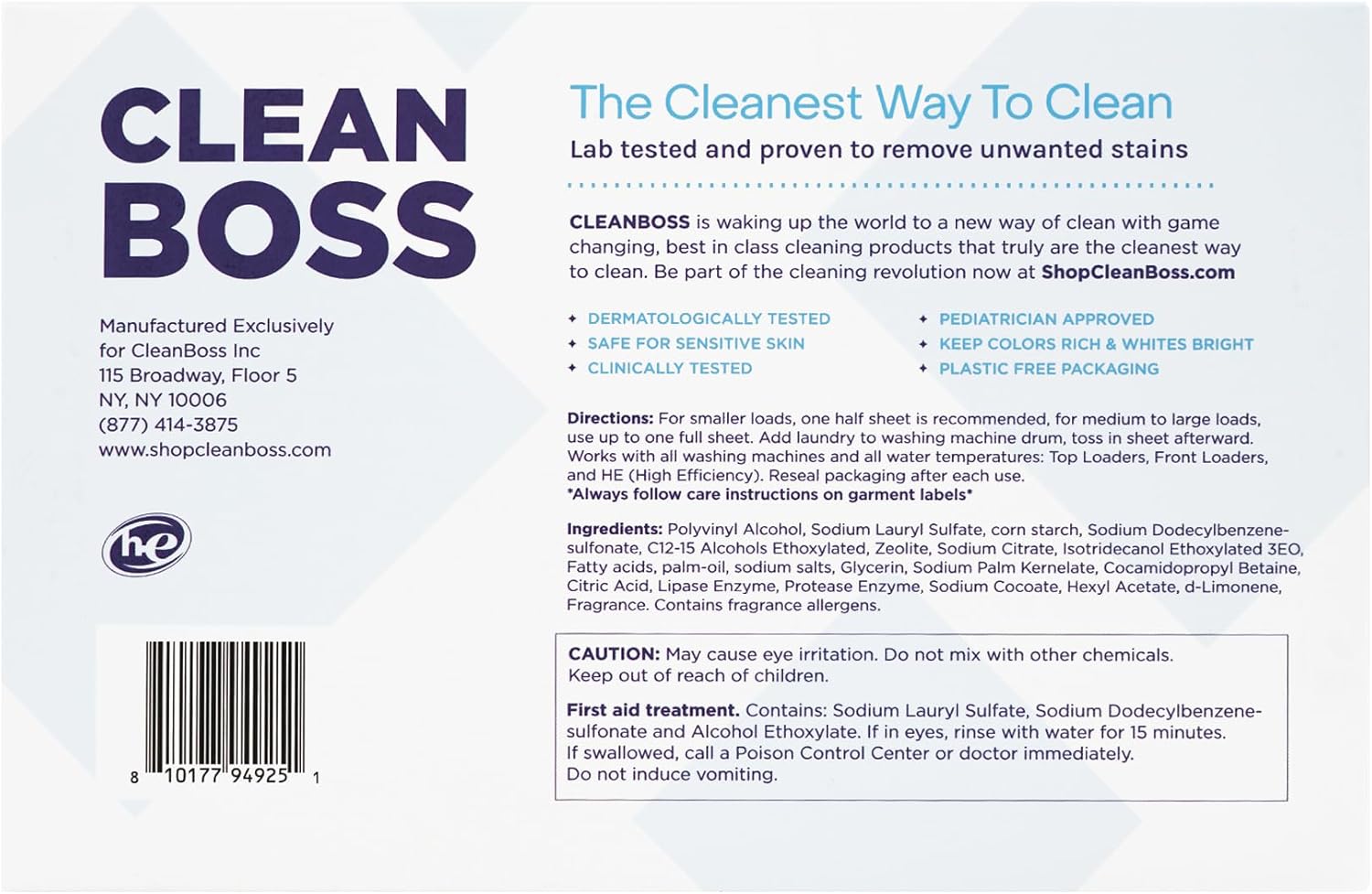 CleanBoss Laundry Detergent Smart Sheets - 60 Sheets - ModHome Supplies