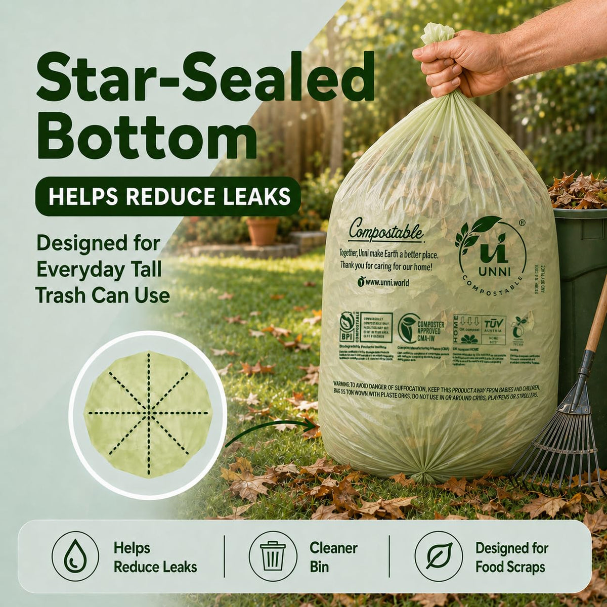 30 33 Gallon Compostable Bags (20 Count)