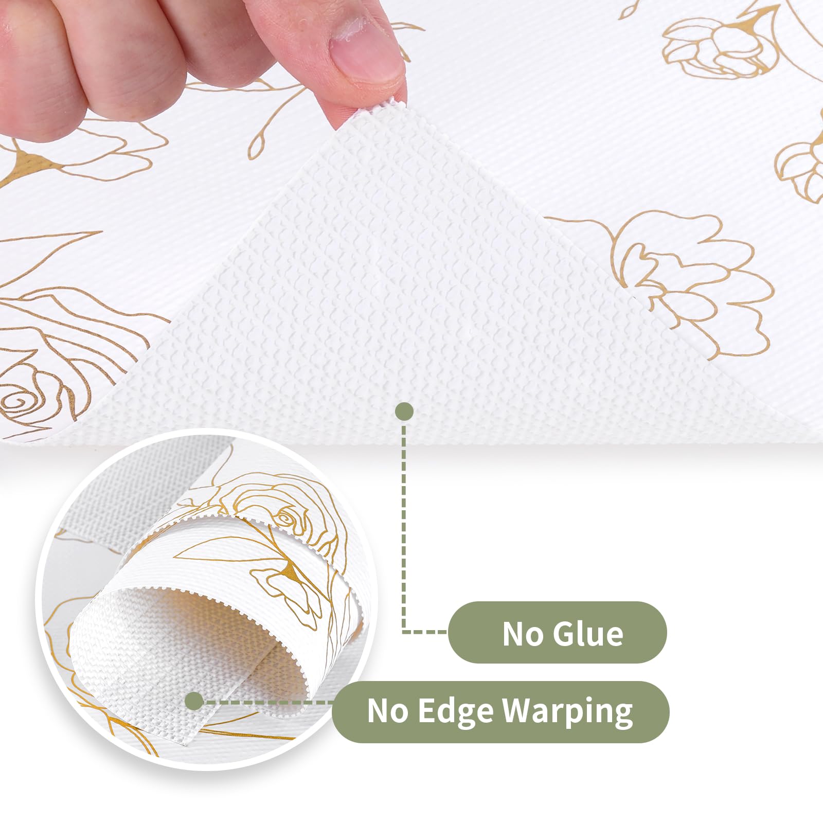 Shelf Liners for Kitchen Cabinets 23.6in x 20FT Non Adhesive Drawer Liner (20 Sq Ft)