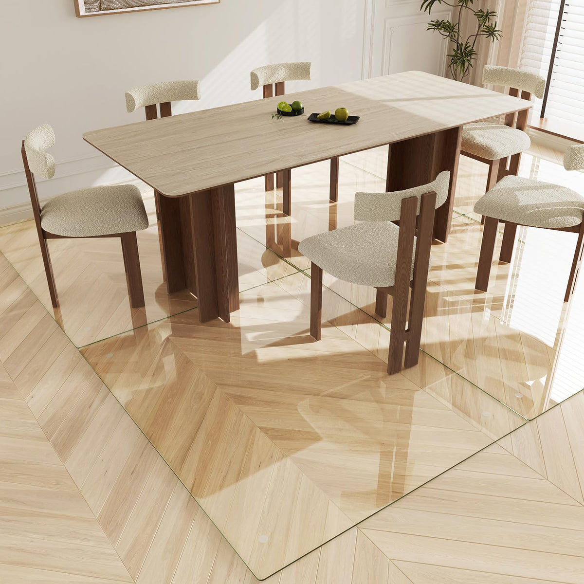 Tempered Glass Chair Mat 46"x55"