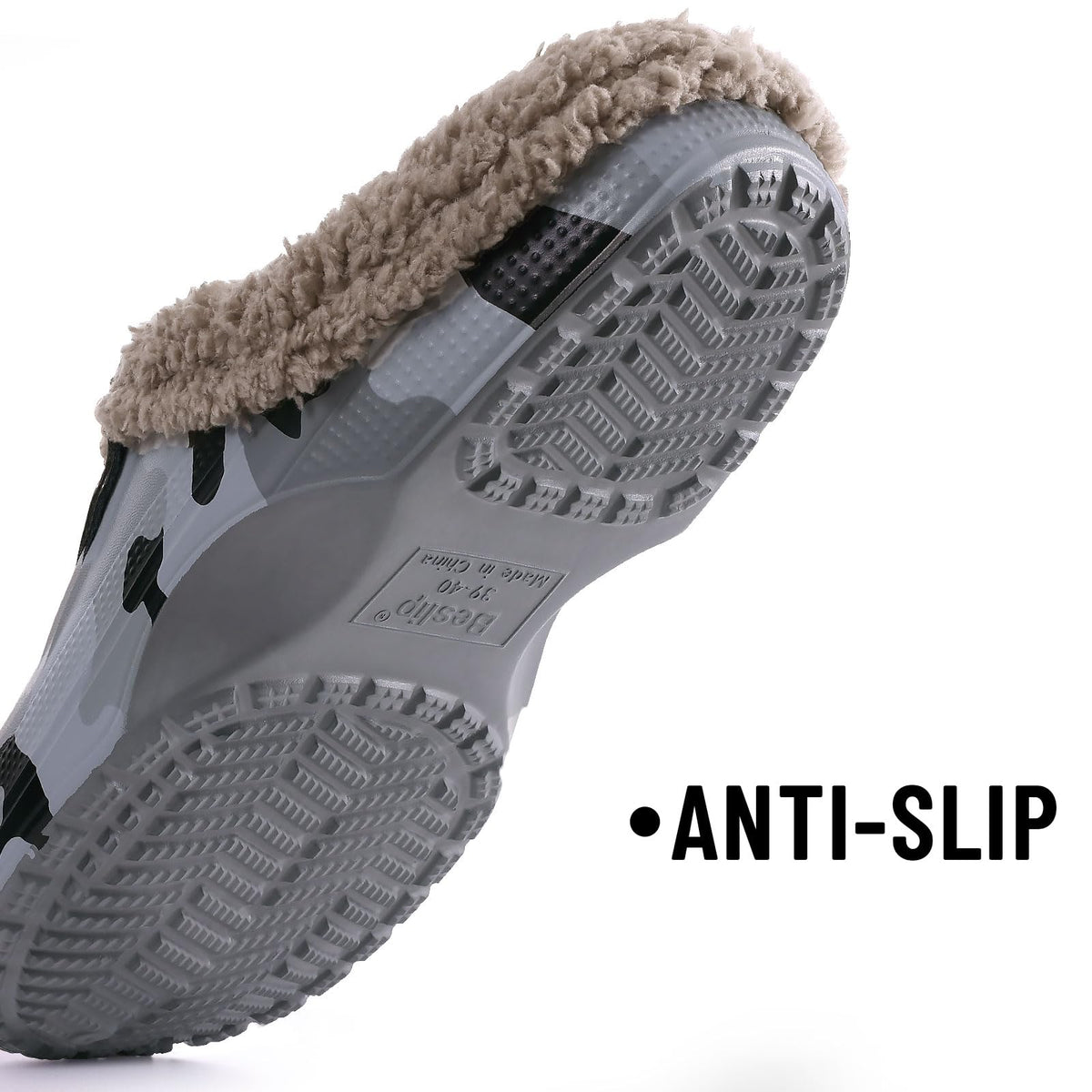 Fur Lined Clogs for Women & Men Fuzzy Slippers with Memory Foam