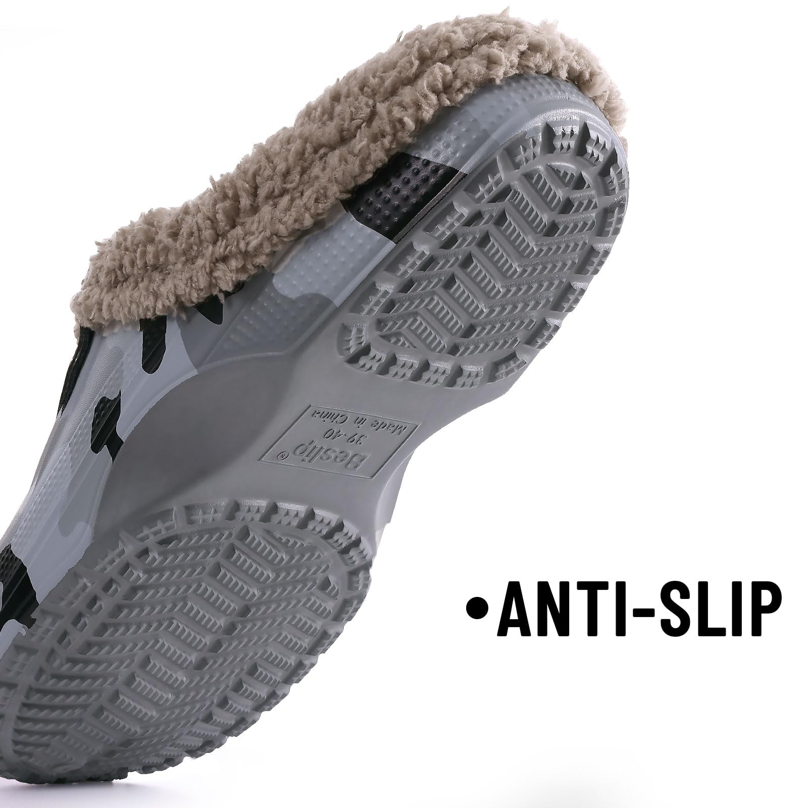 Fur Lined Clogs for Women & Men Fuzzy Slippers with Memory Foam