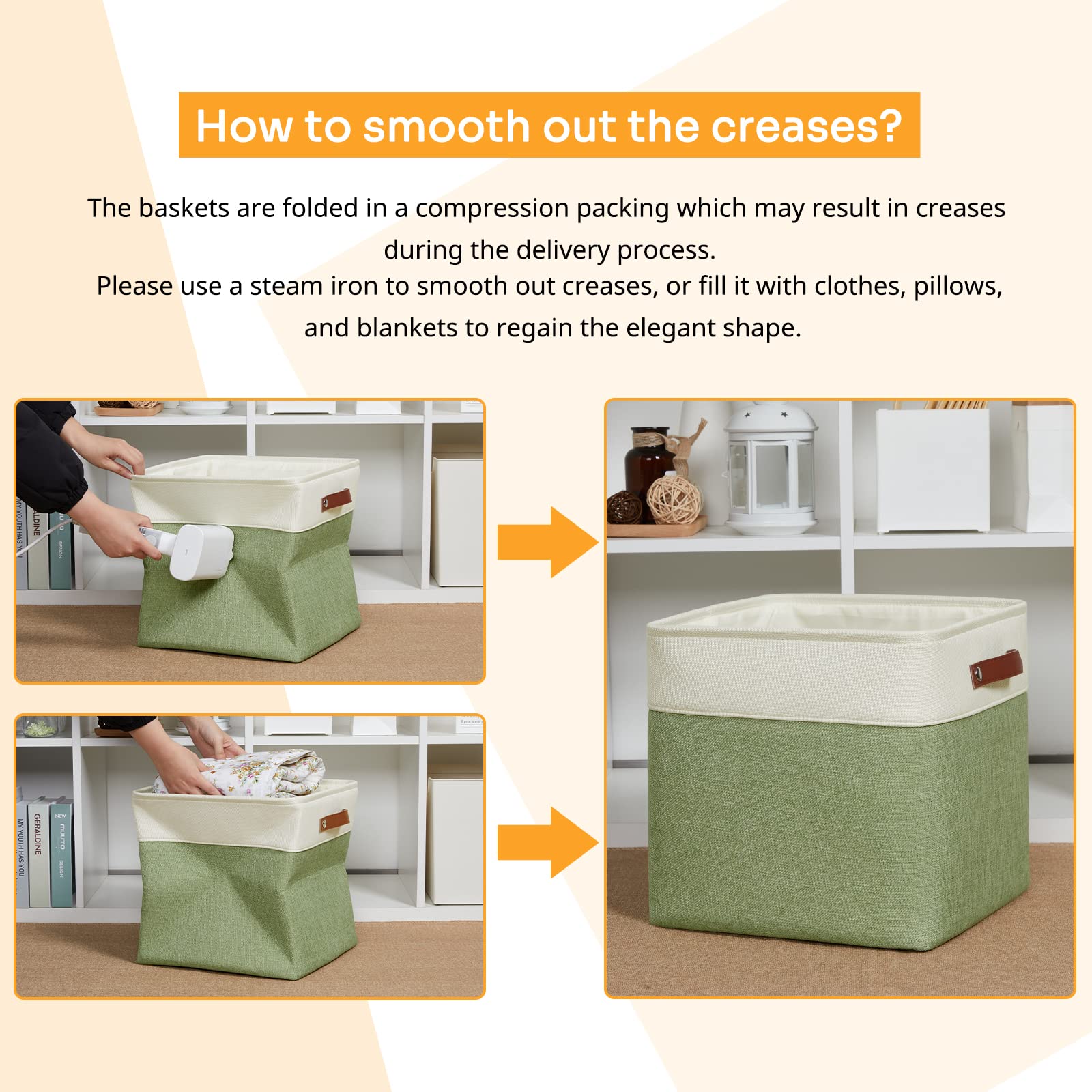 Storage Baskets for Organizing (4 Count)