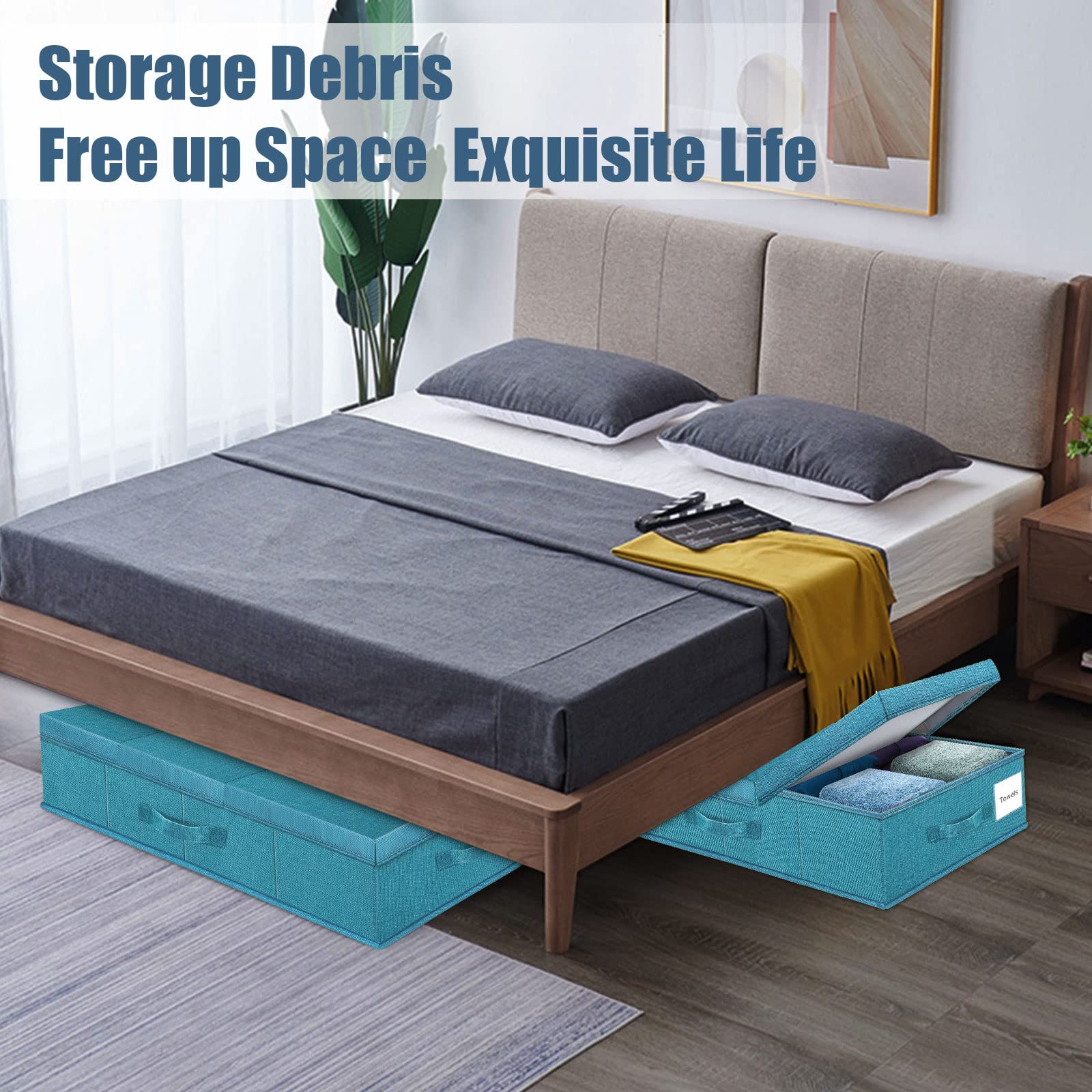 2Pack Large Underbed Storage Containers Bin with Lids