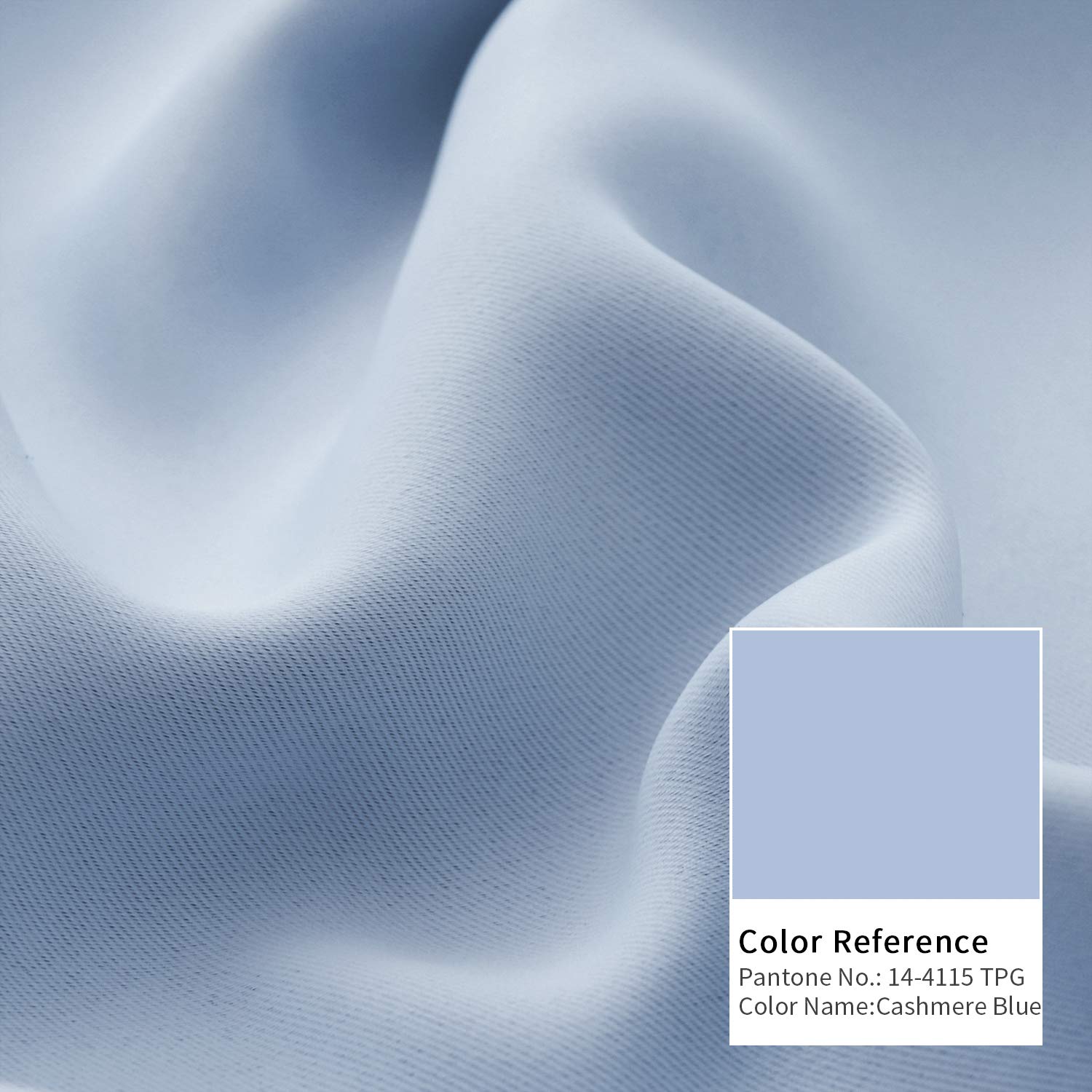 Baby Blue Room Darkening Curtains 48 Inches Long (2 Count)