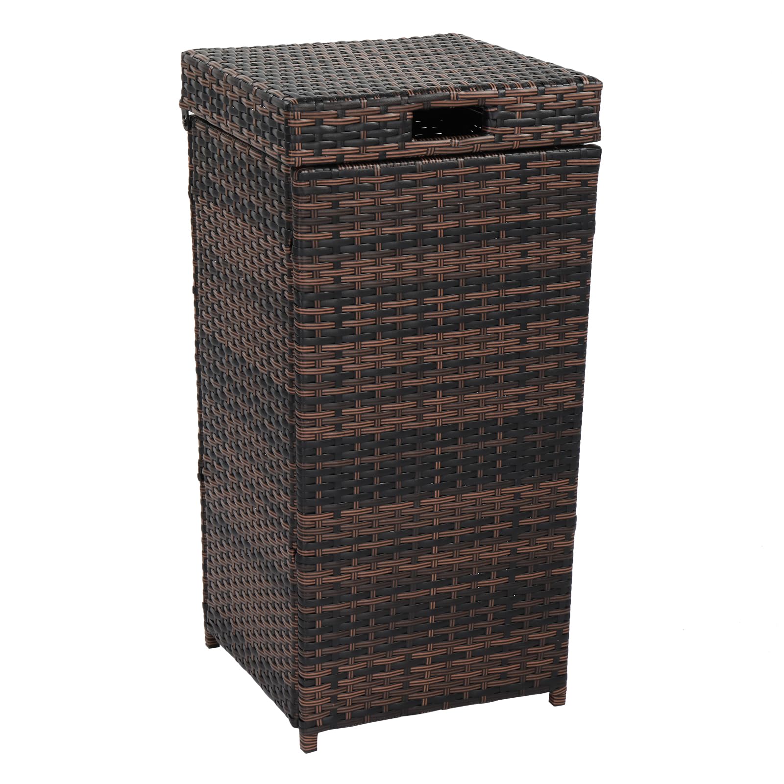 Wicker Patio Trash Can
