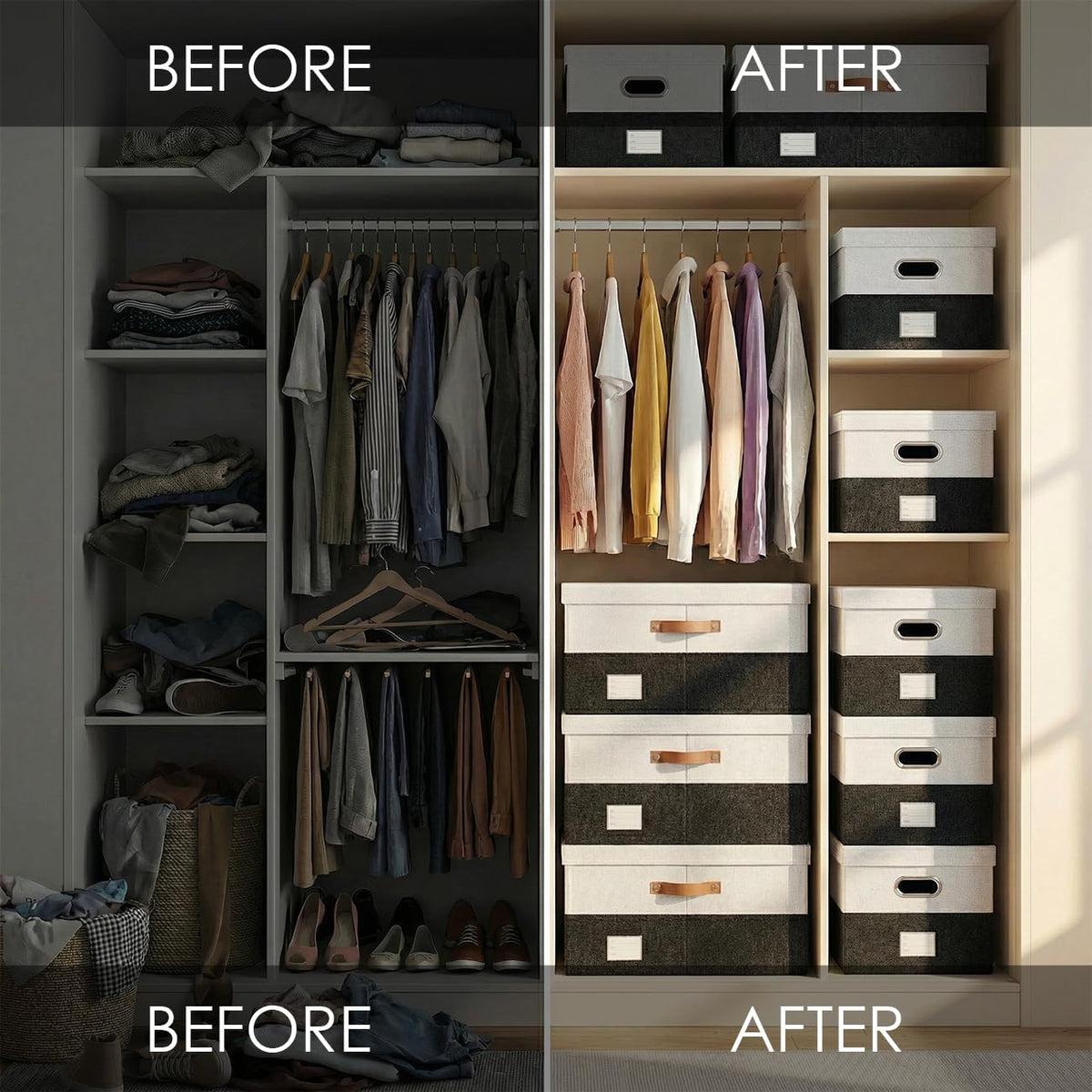 Storage Bins with Lids [3 (3 Count)