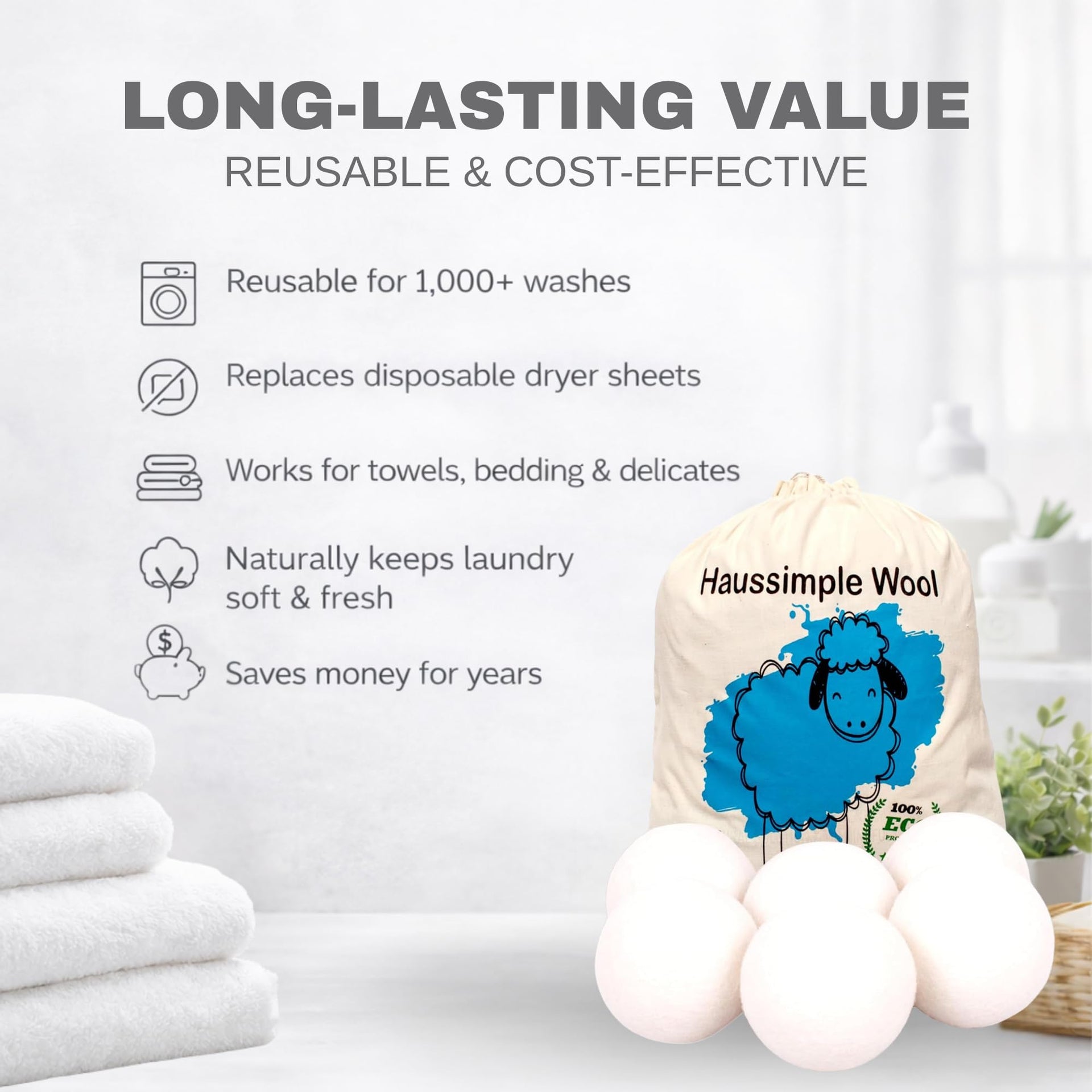 Wool Dryer Balls 6 (6 Count)