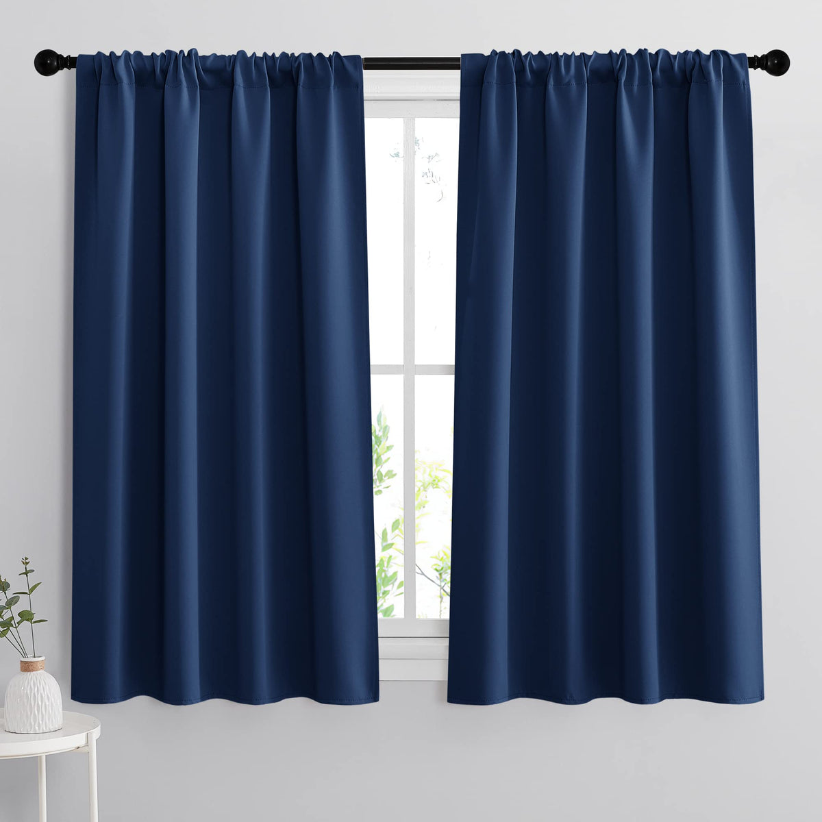 Small Window Curtains 45 inches Length for Kitchen Cafe Bathroom