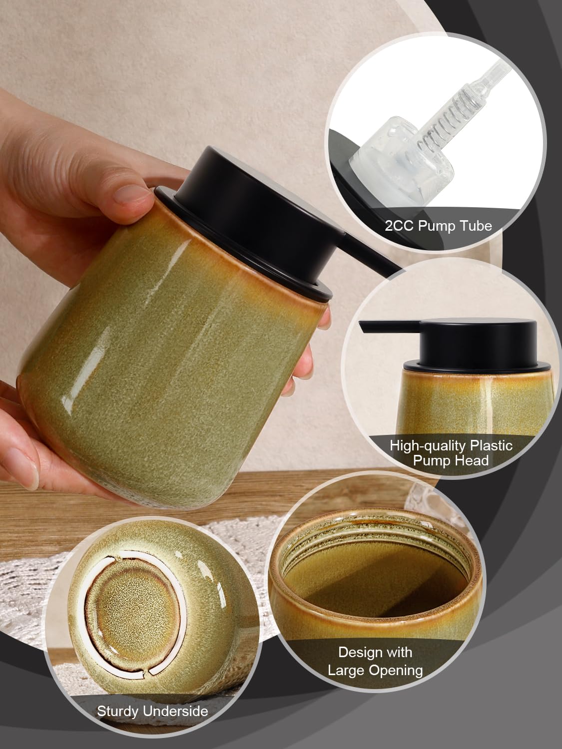 Ceramic Foaming Soap Dispenser