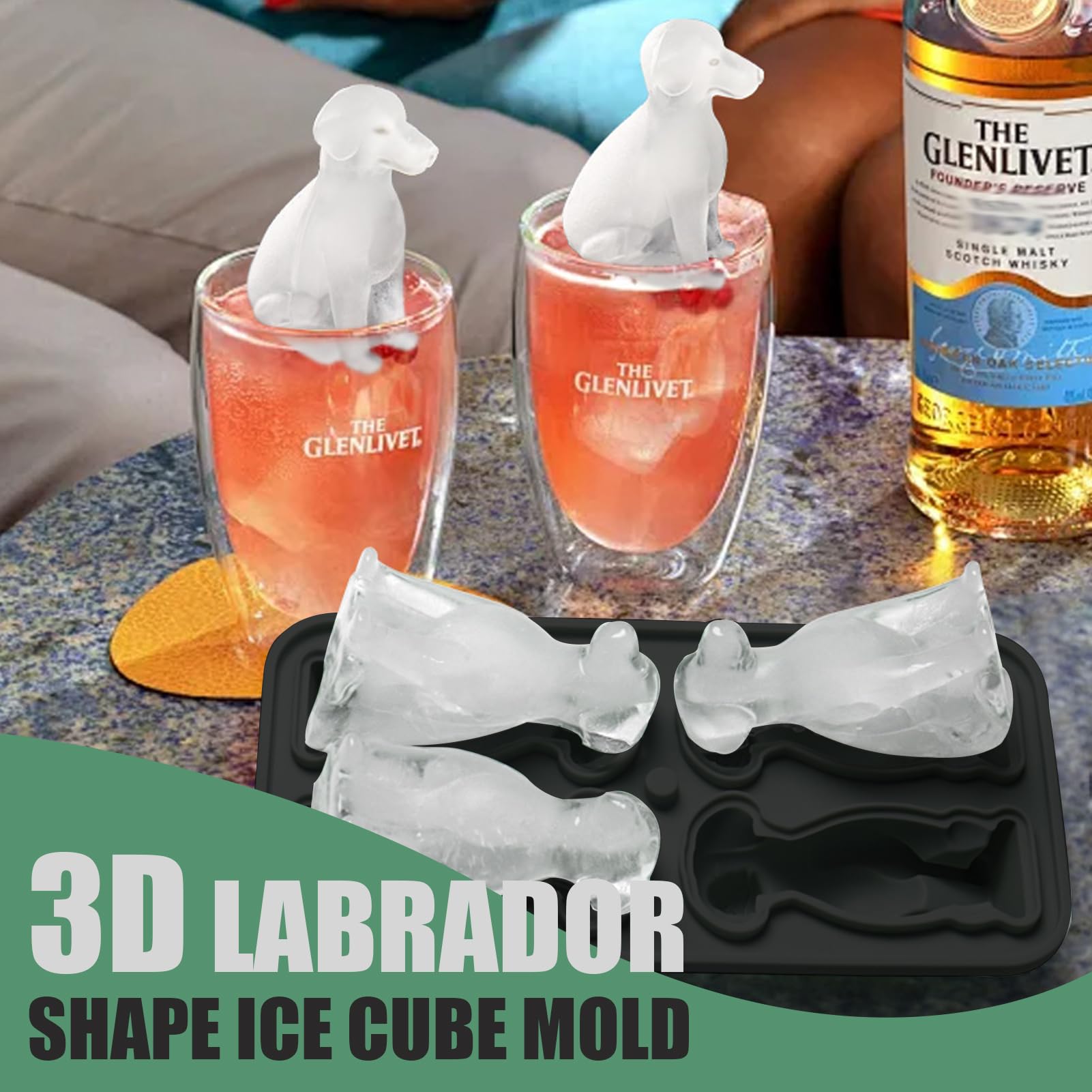 3D Labrador Dog Ice Cube Mold
