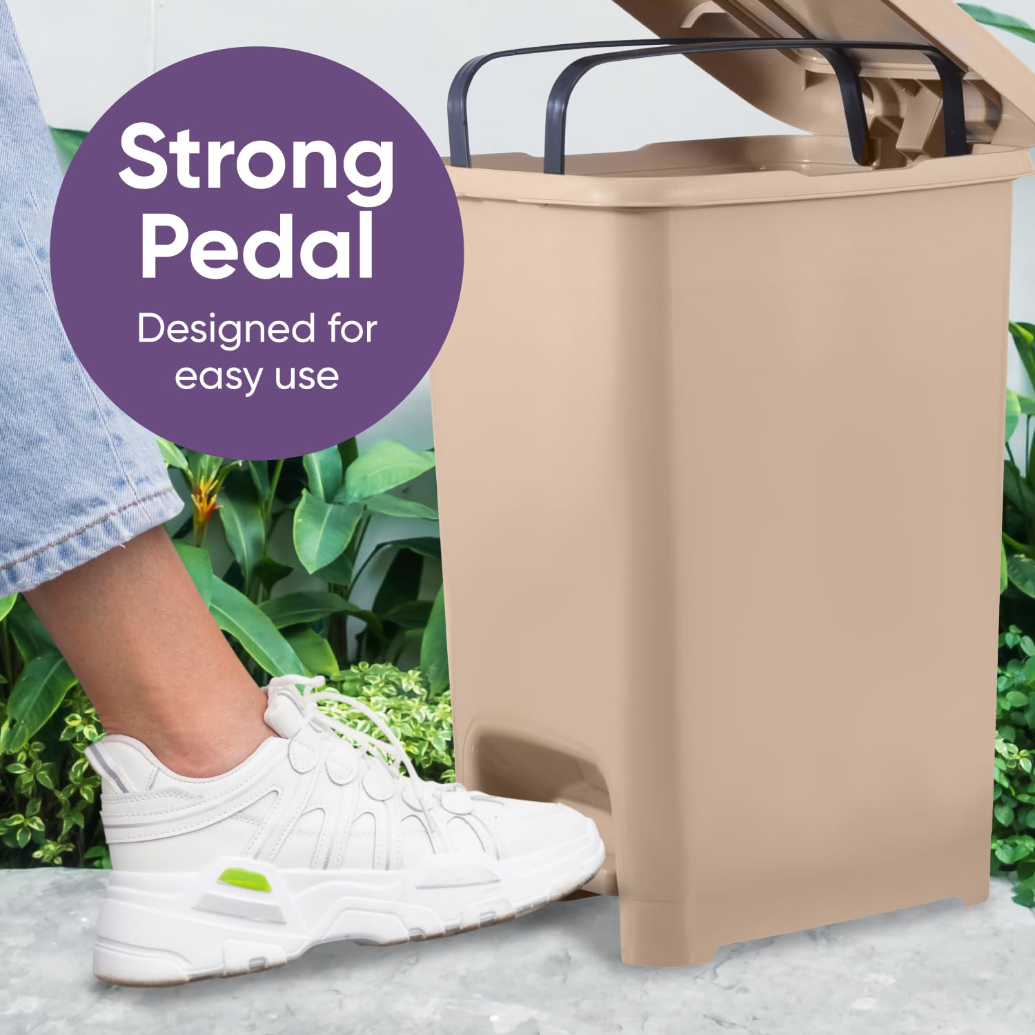 Slim Step On Trash Can