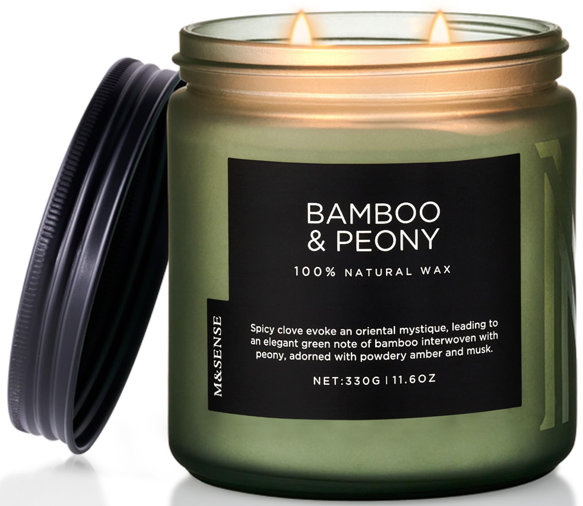 Bamboo Peony Scented Candles for Home (11.6 Ounce)