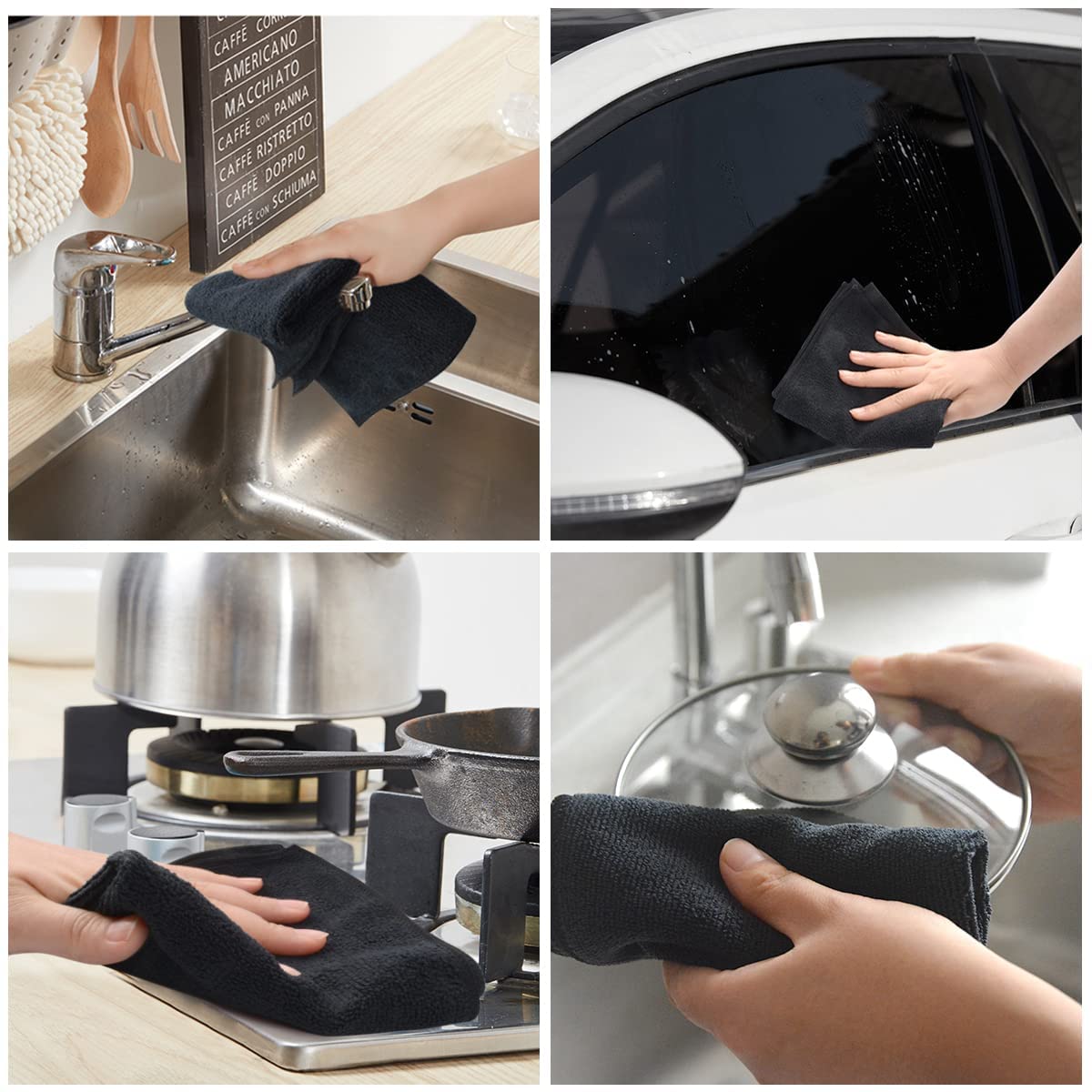 Dish Cloths for Washing Dishes with Scrub Side (10 Count)