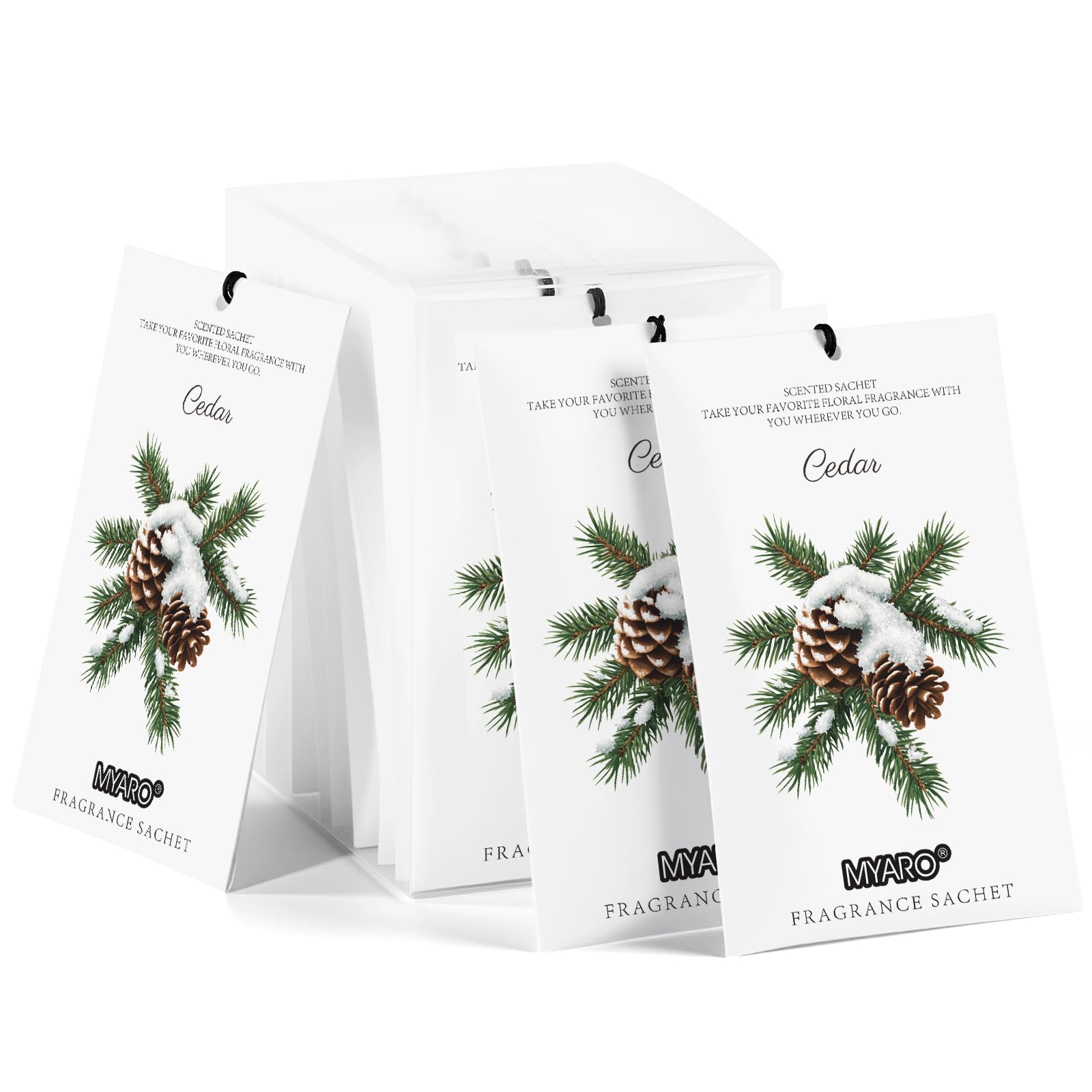 12 Pack Cedarwood Scented Sachets (12 Count)