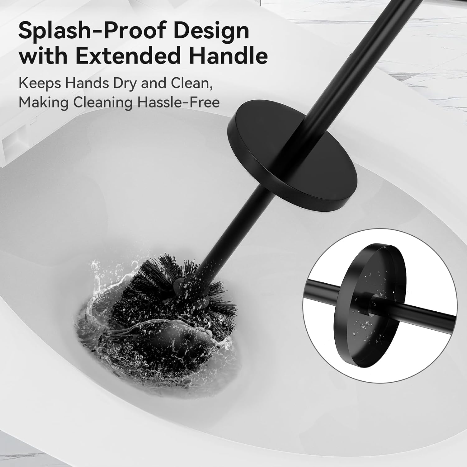Toilet Bowl Brush and Holder for Bathroom