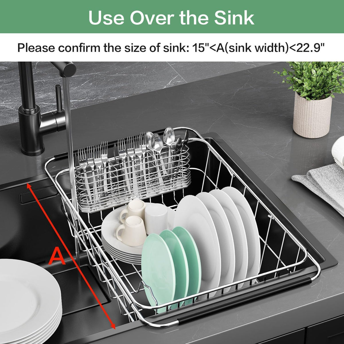 Large Sink Dish Drying Rack