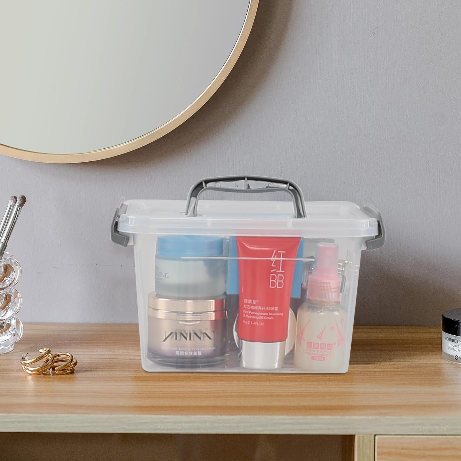 3 L Small Clear Storage Latch Box (6 Count)