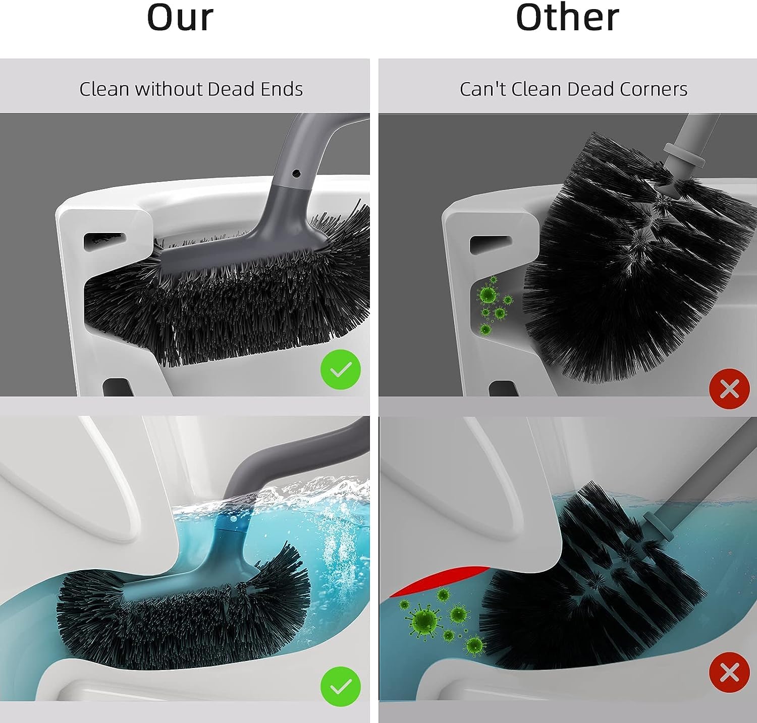 Toilet Bowl Brush Holder Set