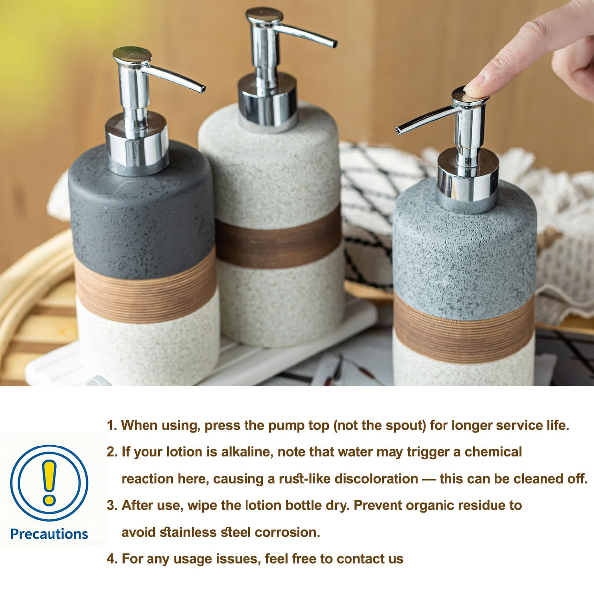 Hand Soap Dispenser Set for Bathroom
