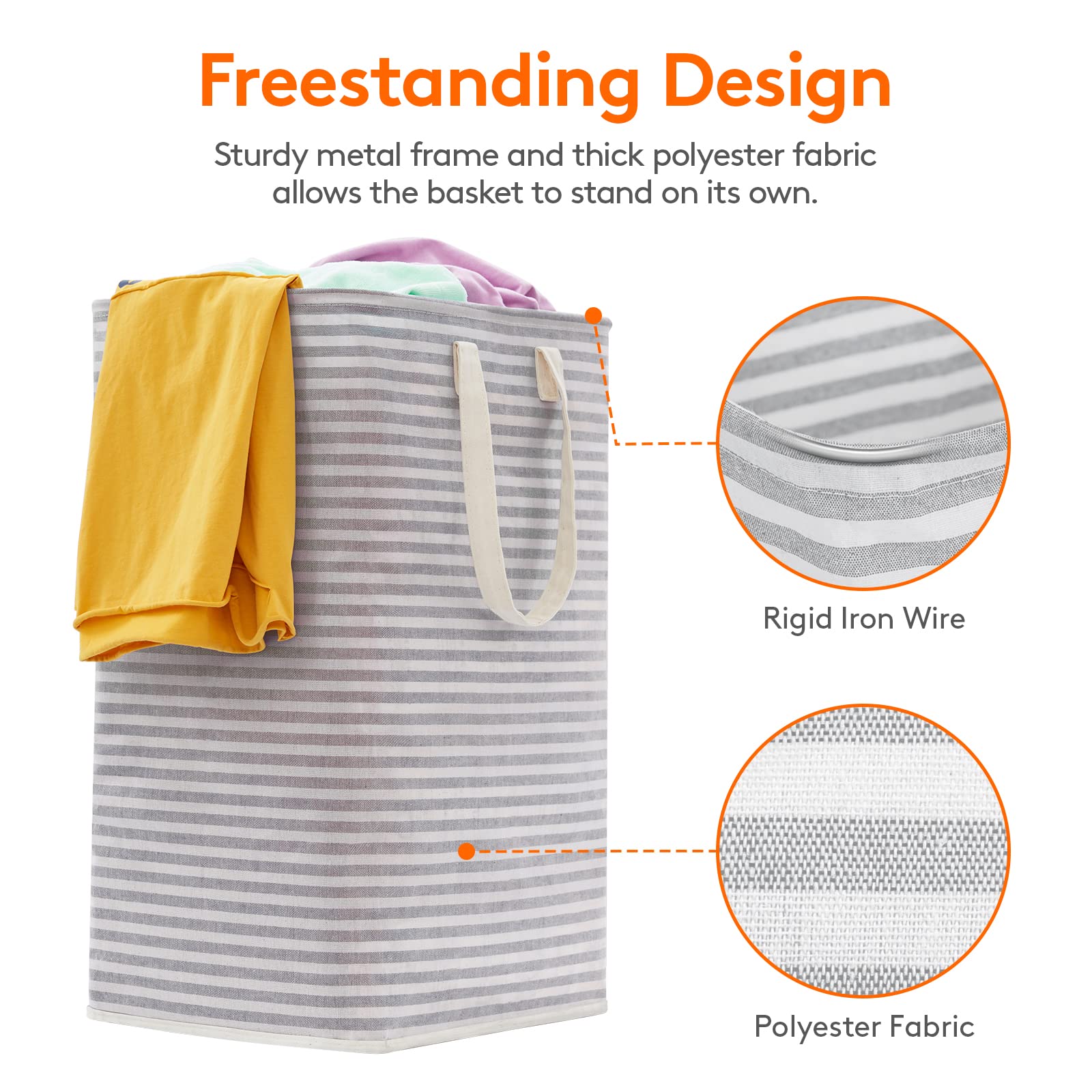 3 Pack Laundry Basket 80L Each (3 Count)