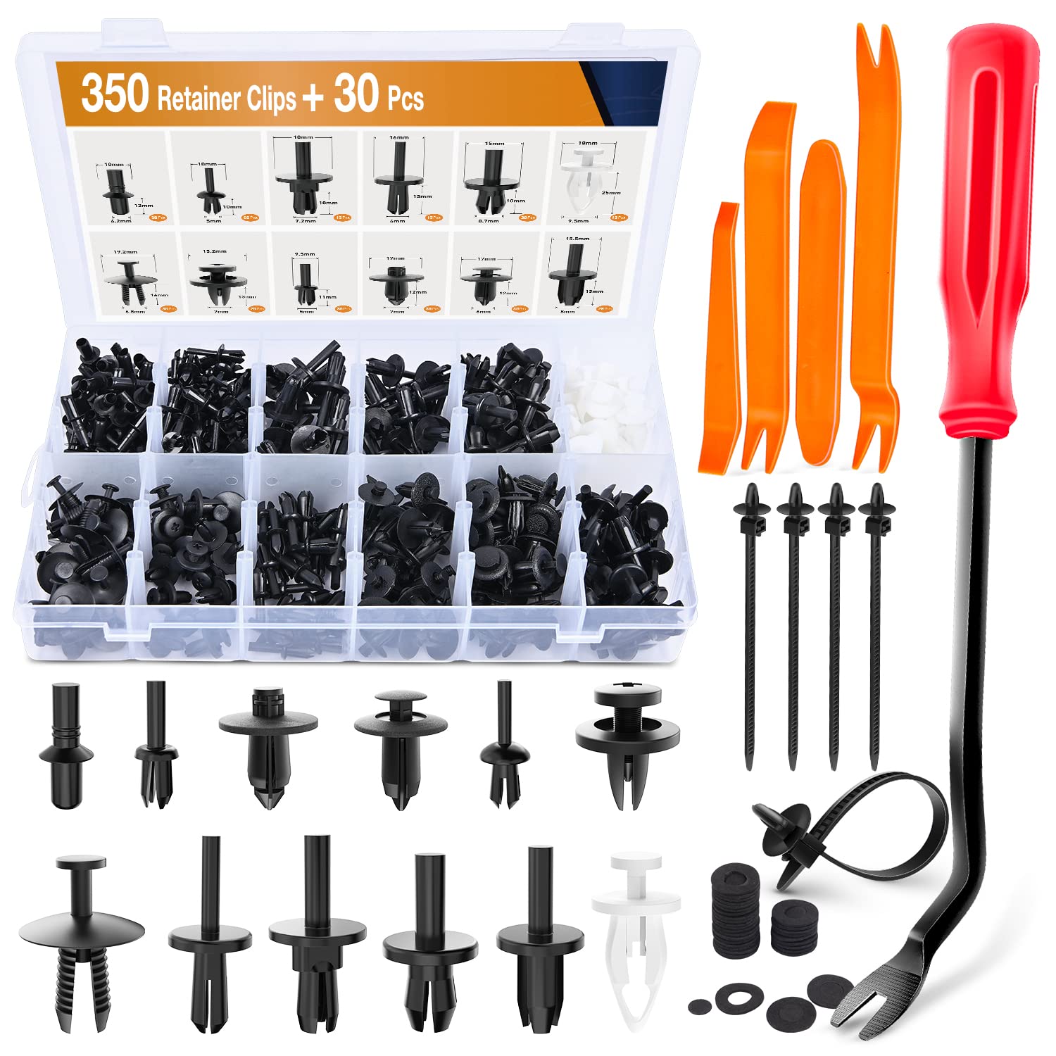 380Pcs Car Automotive Plastic