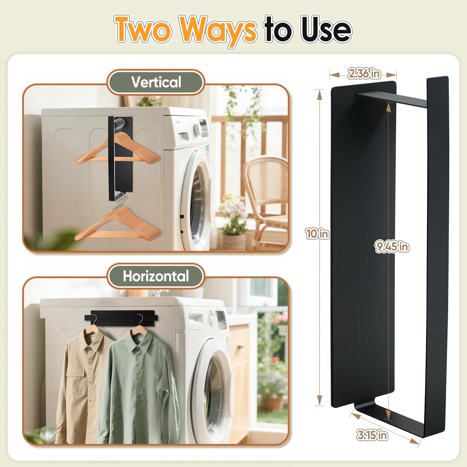 Magnetic Hanger Organizer for Washing Machine